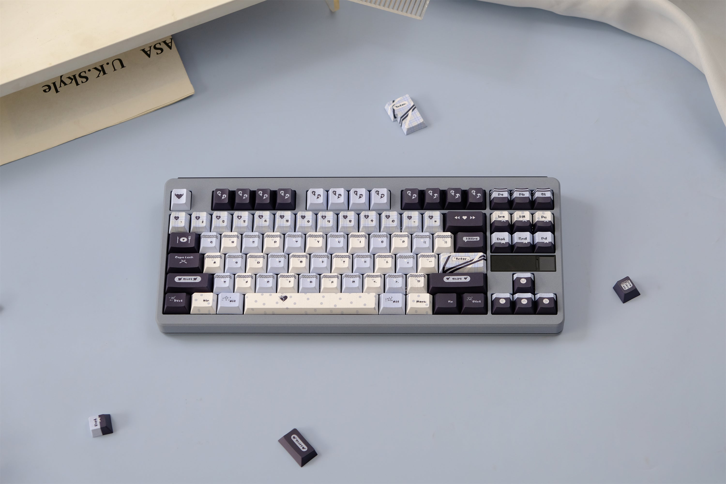 Blue Black Lace Keycaps - Diykeycap