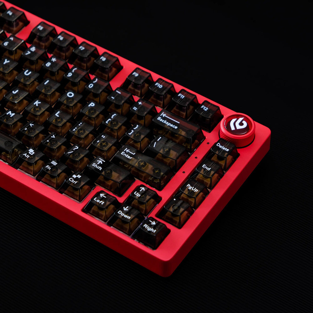 Black Transparent PBT keycaps - Diykeycap