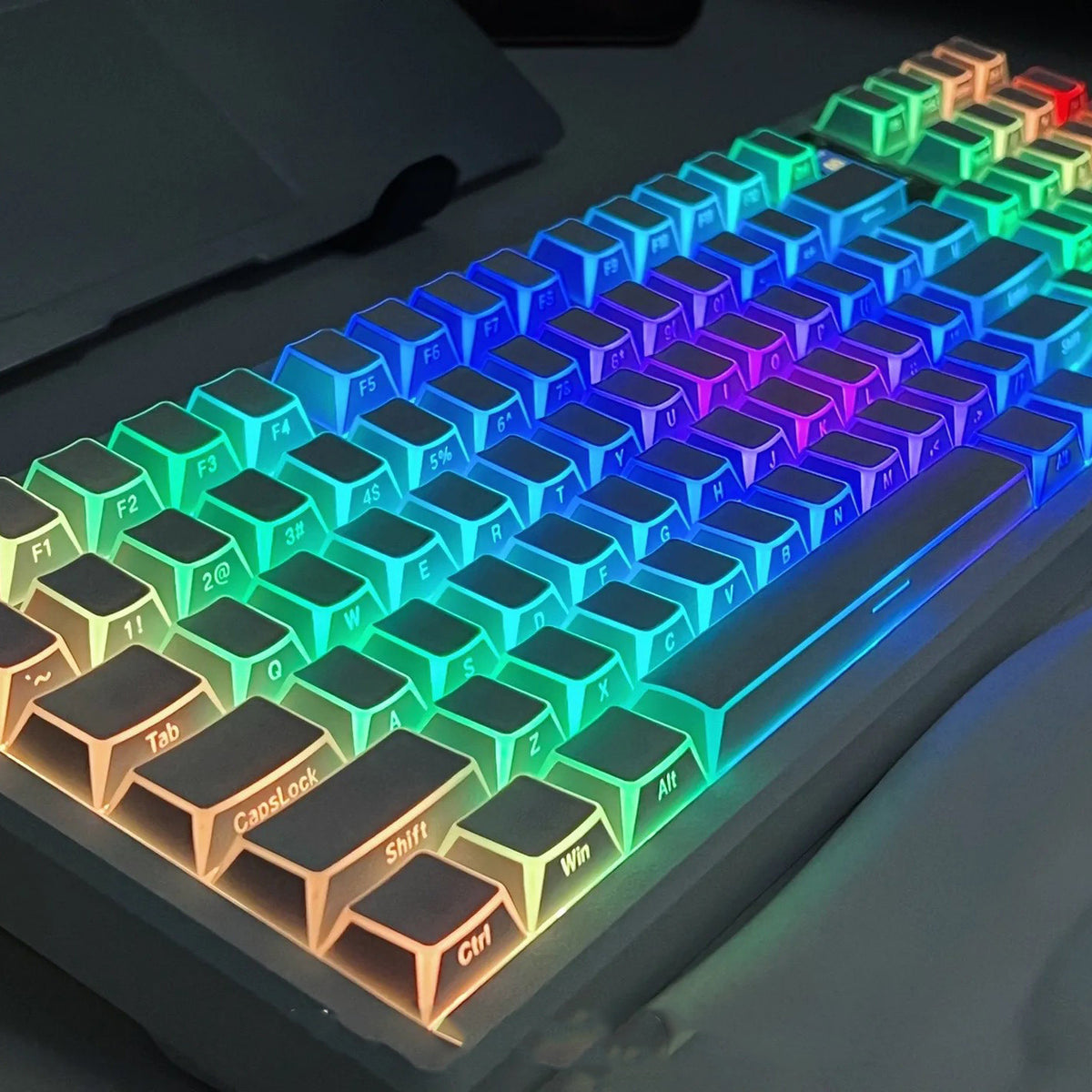 White/Black Reflection keycaps - Diykeycap