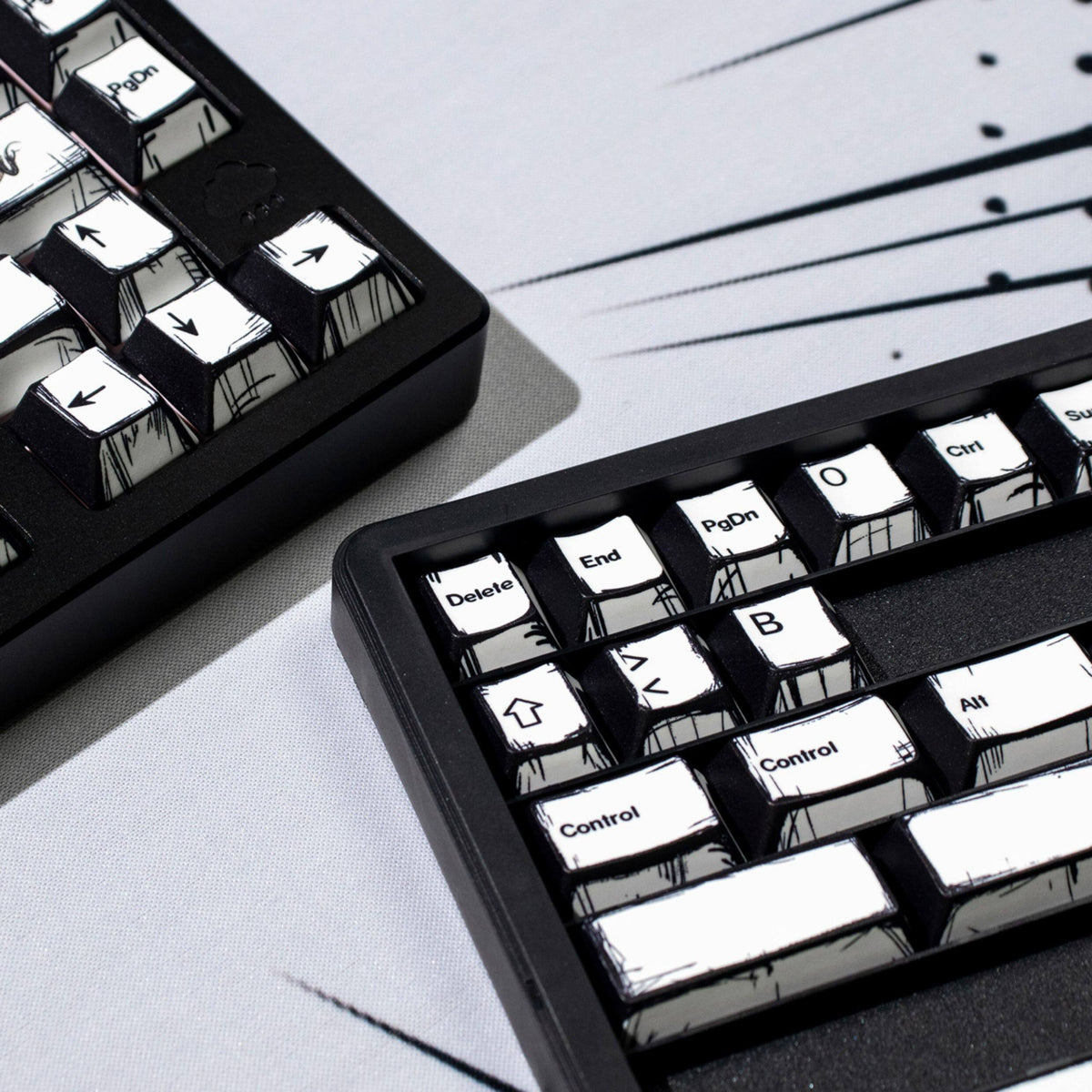Comic White keycaps - Diykeycap