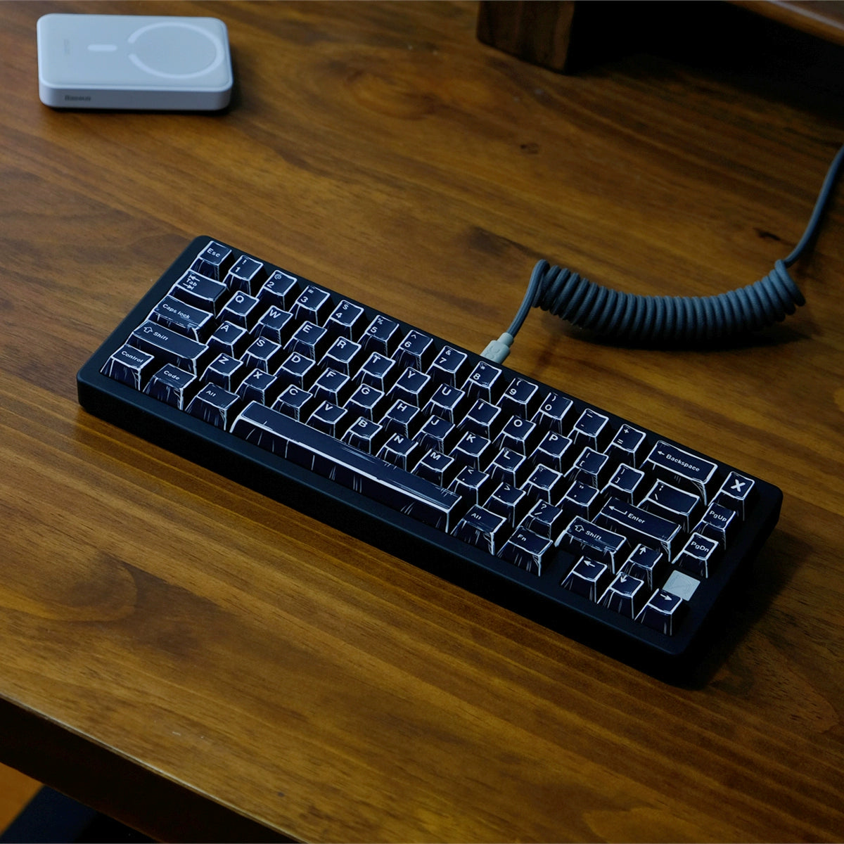 Manga style Minimalist Black Keycaps