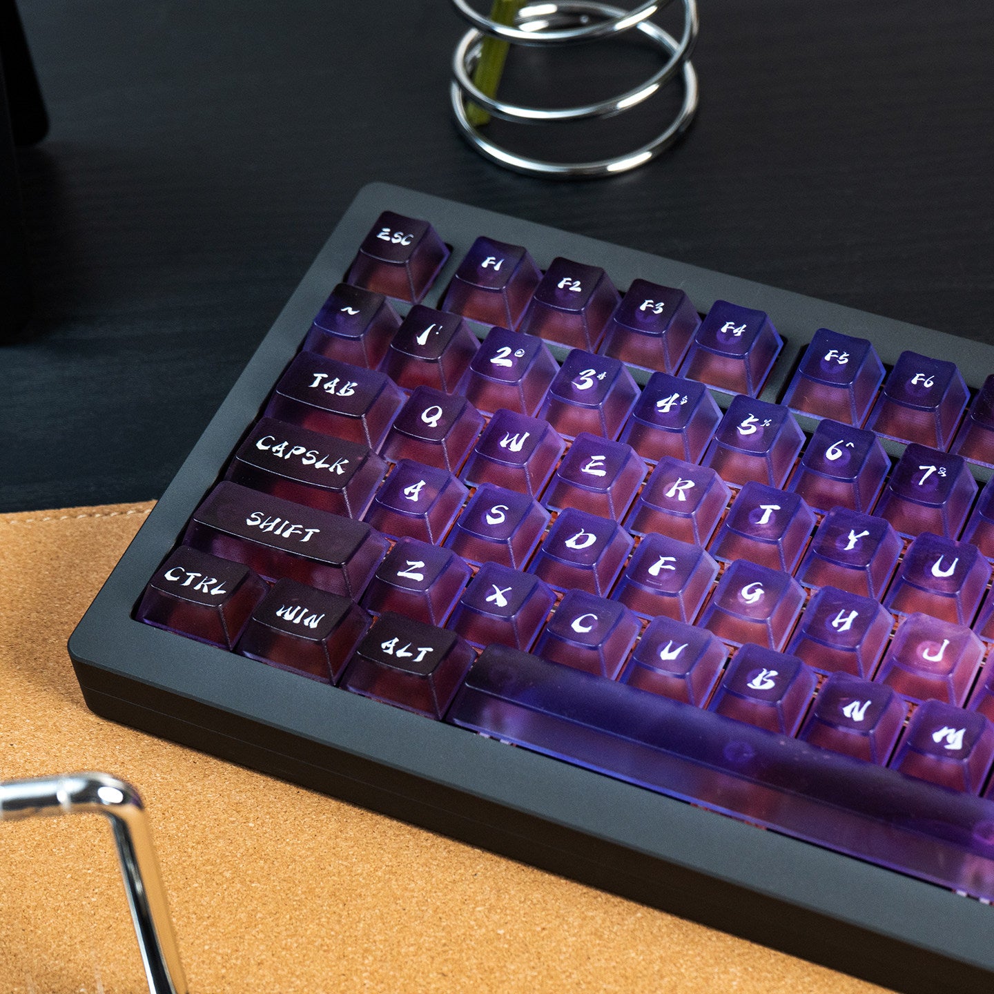 Starfire Gradient Frosted Translucent keycaps - Diykeycap