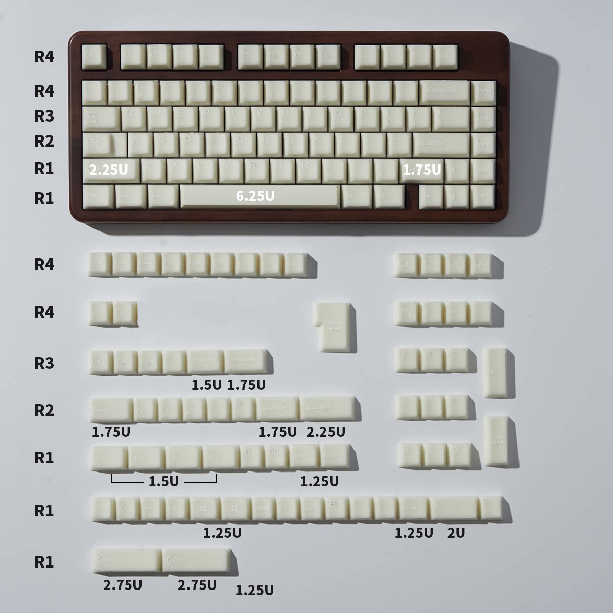 White Jade / Celadon Jade keycaps - Diykeycap