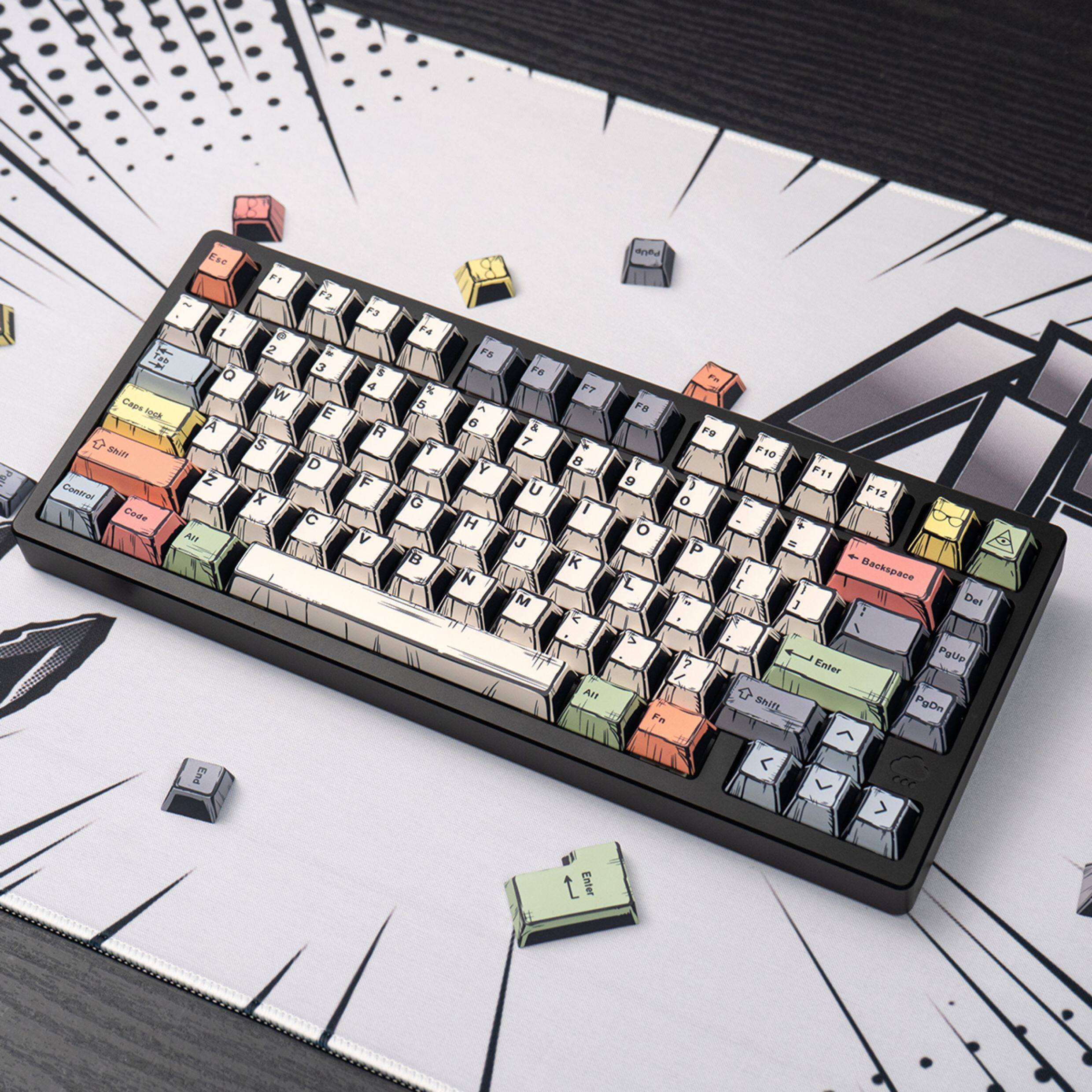 Comic Canvas keycaps