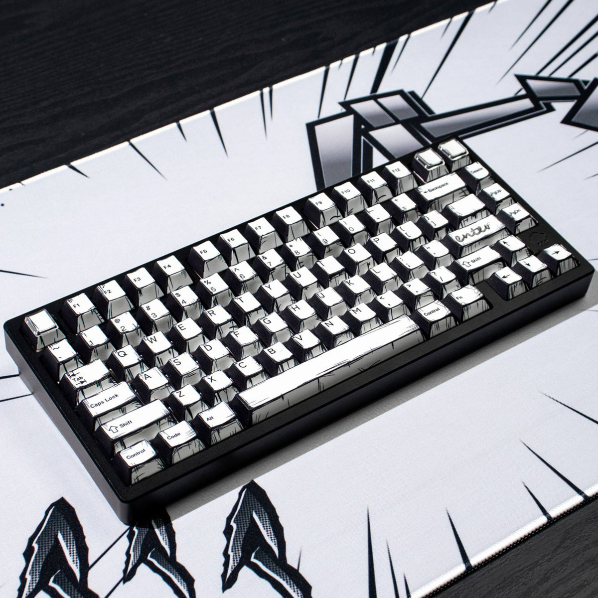 Comic White keycaps - Diykeycap