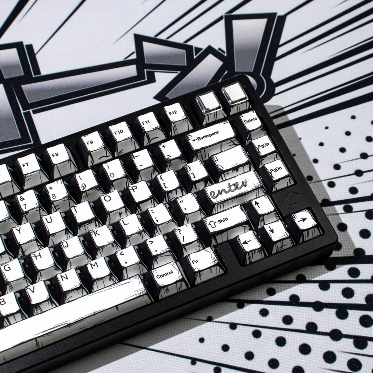 Comic White keycaps - Diykeycap