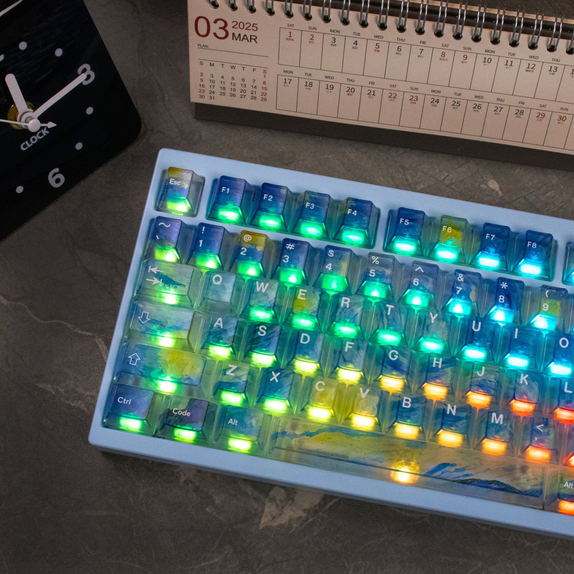 Van Gogh's Starry Night keycaps - Diykeycap