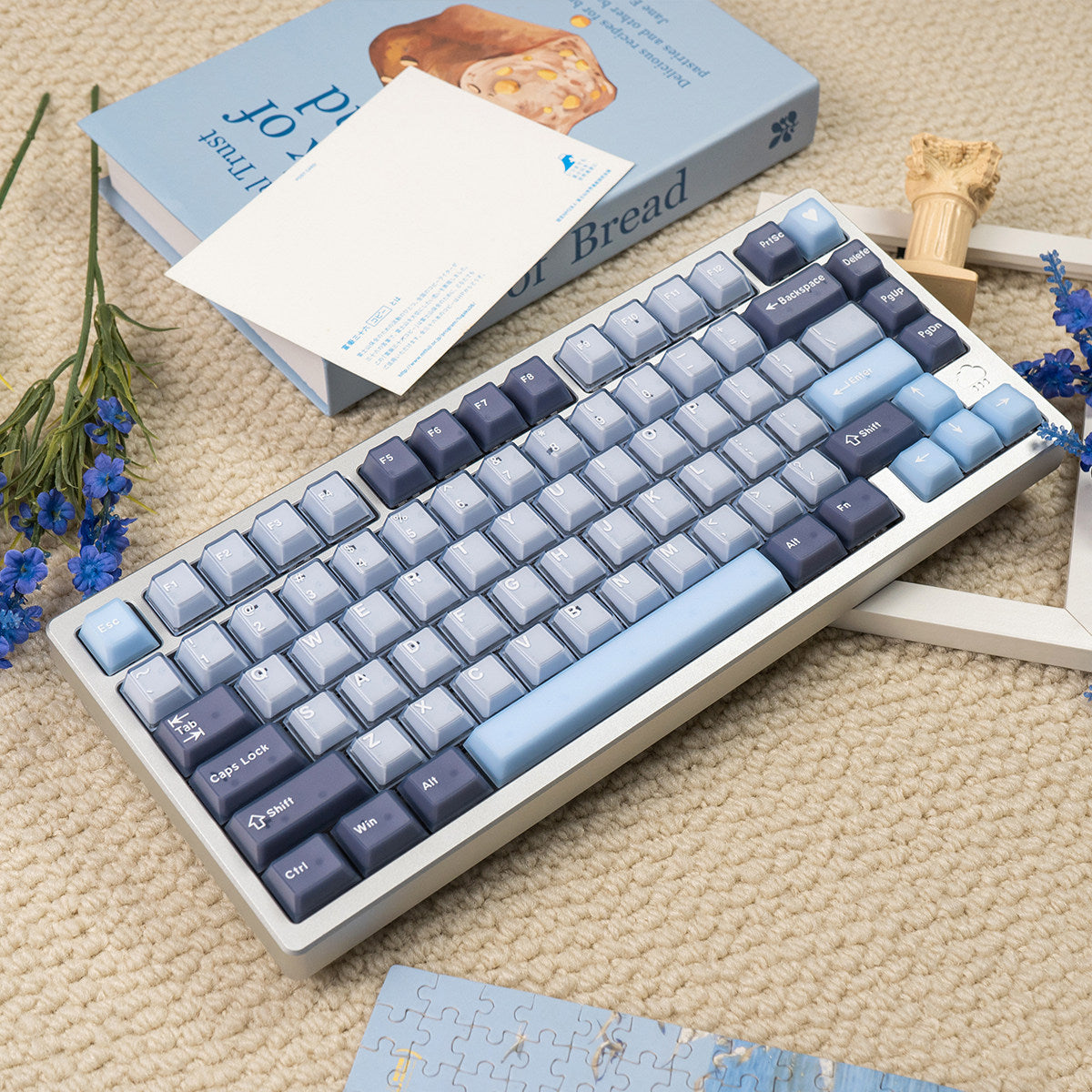 Blue Coconut Bubbles keycaps - Diykeycap