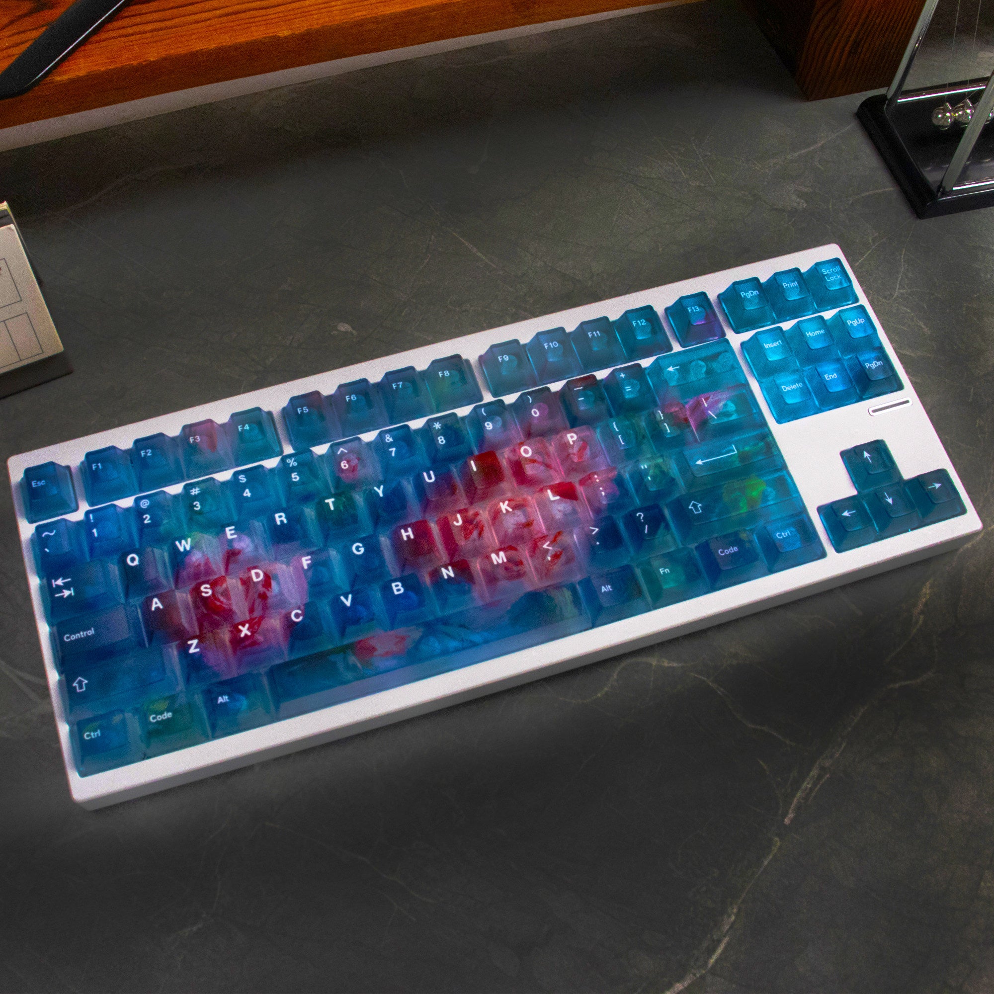 Rose Requiem Frosted Translucent keycaps