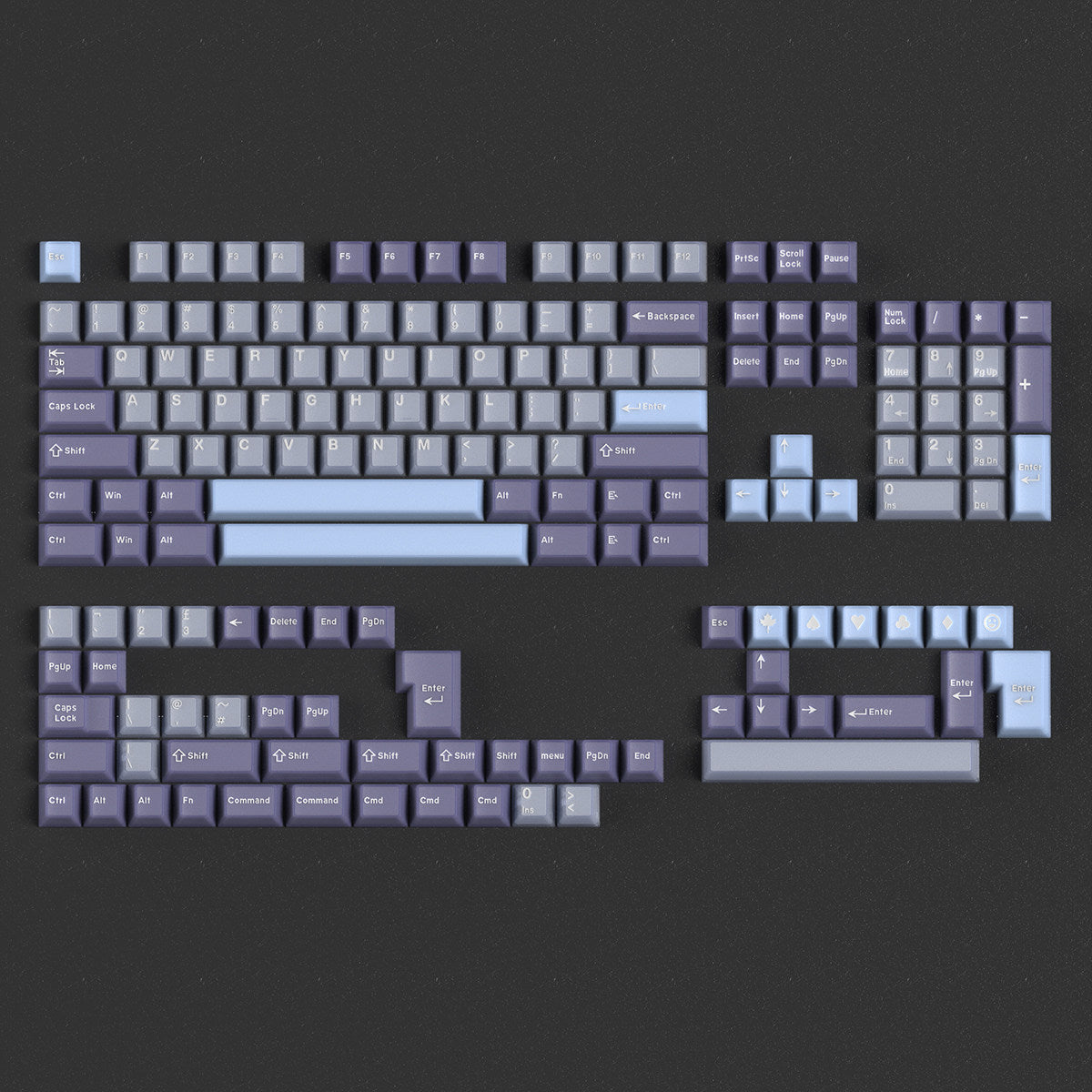 Blue Coconut Bubbles keycaps - Diykeycap