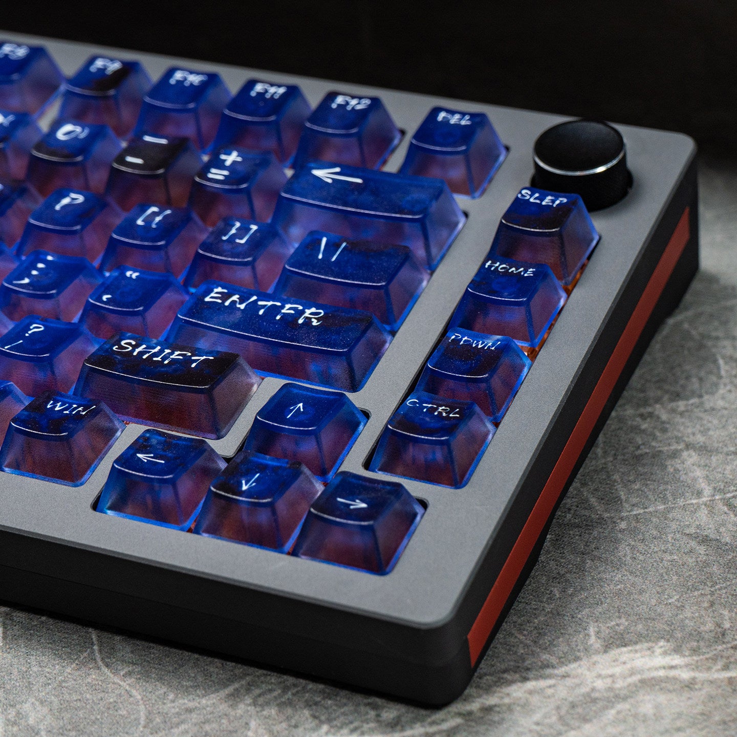 Neon Gradient Frosted Translucent Keycaps - Diykeycap