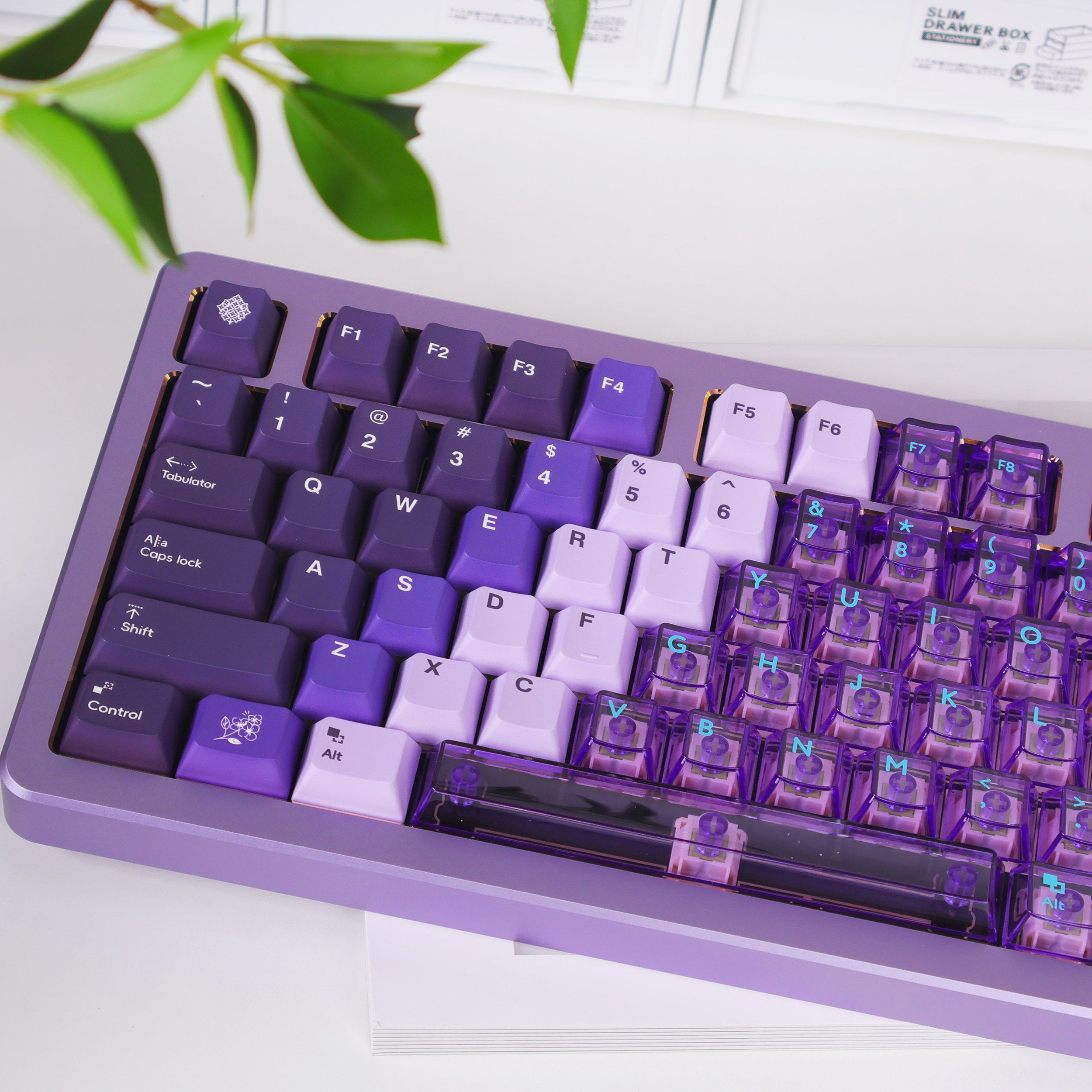 Snow Mountain Lilac keycaps - Diykeycap