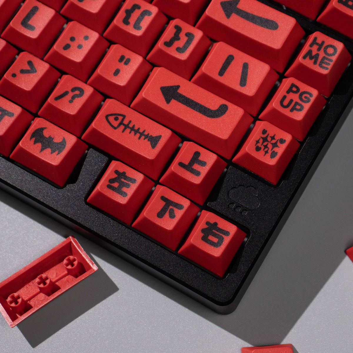 Party Animals Theme Large Font Keycaps - Diykeycap