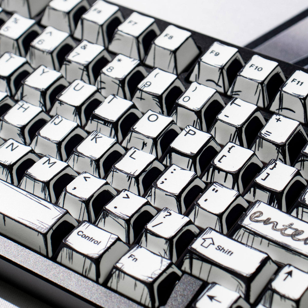 Comic White keycaps - Diykeycap