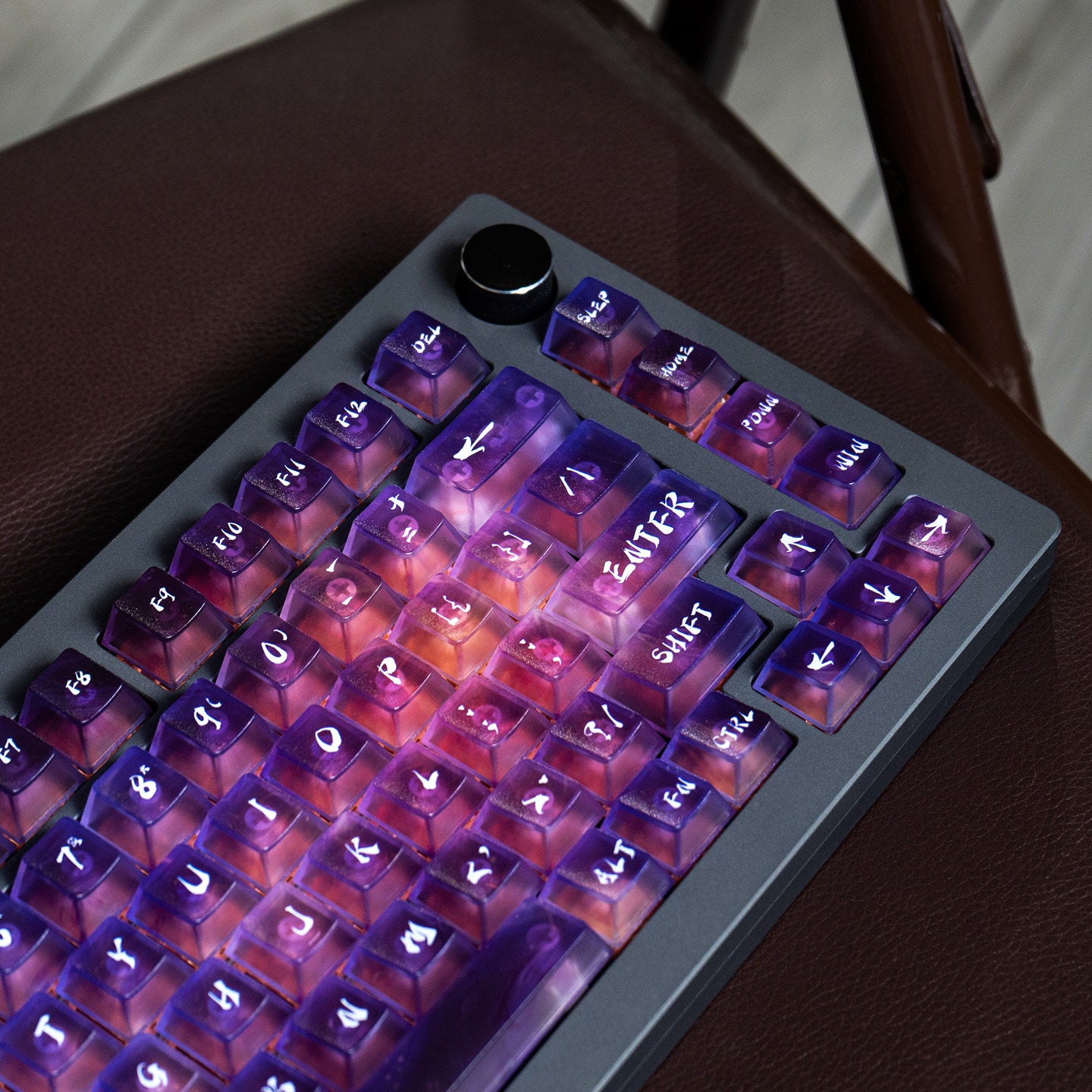 Starfire Gradient Frosted Translucent keycaps - Diykeycap