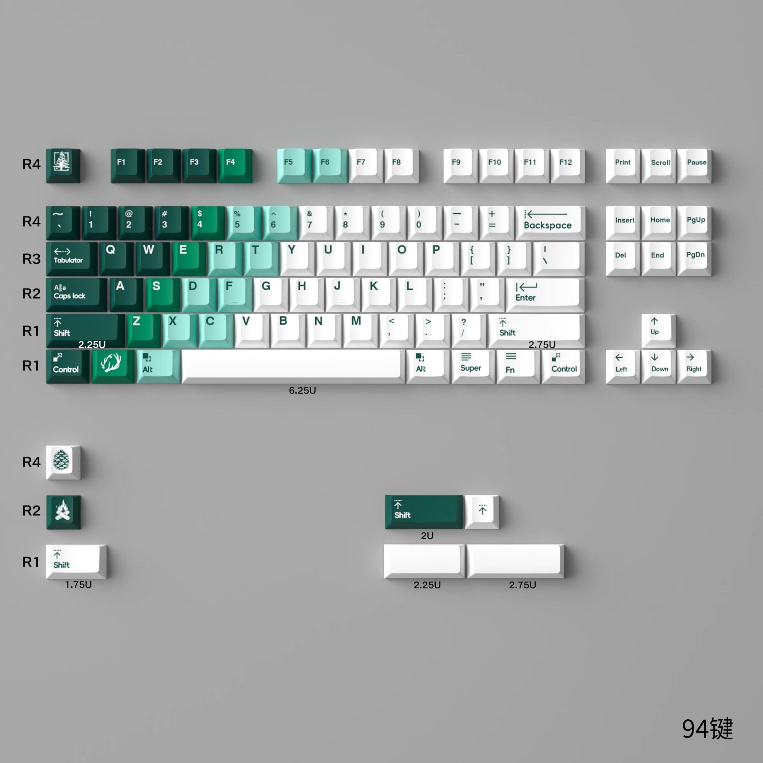 Forest Ice Crystal keycaps - Diykeycap