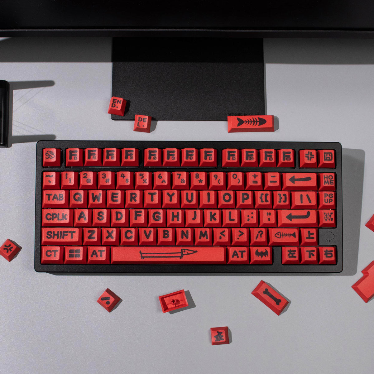 Party Animals Theme Large Font Keycaps - Diykeycap