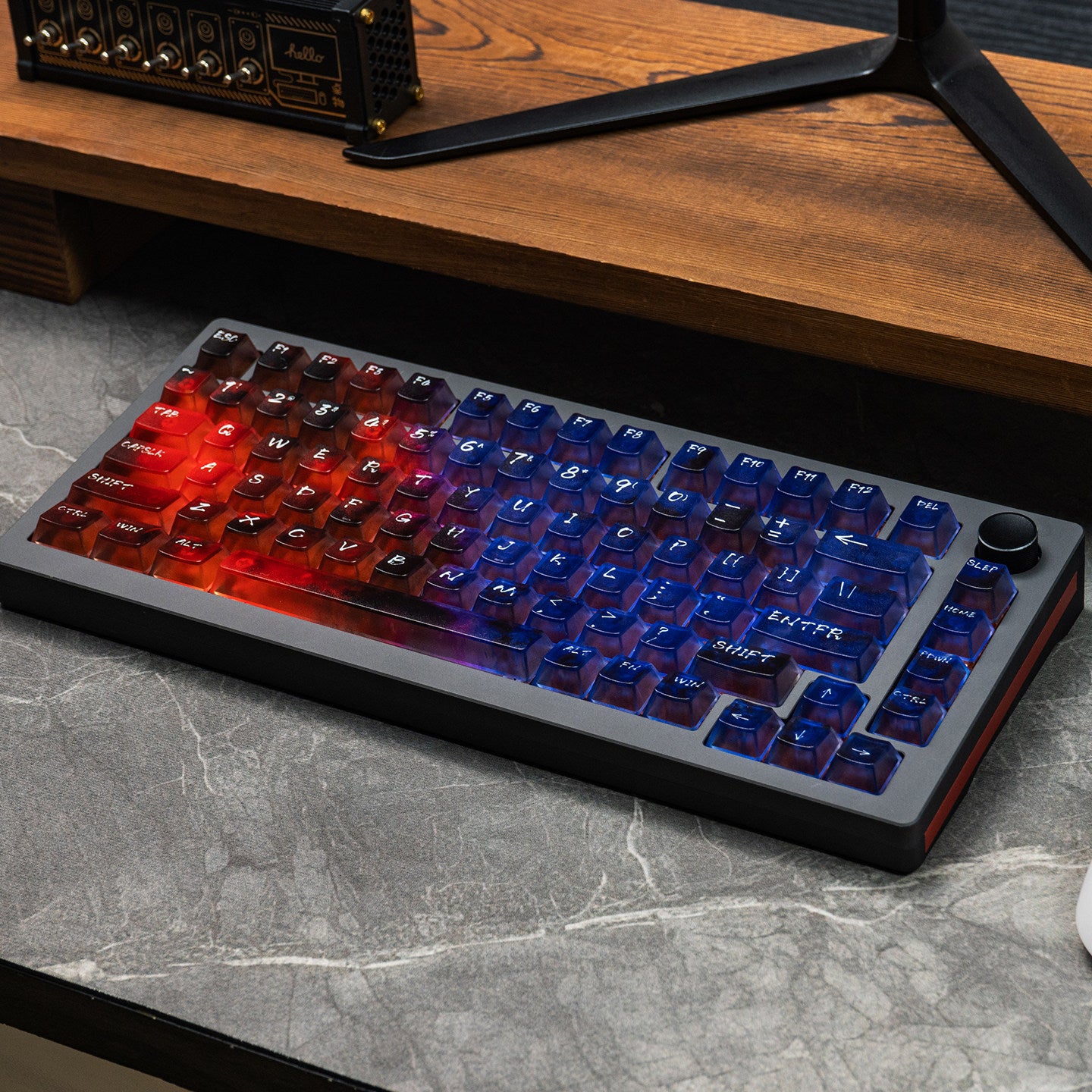 Neon Gradient Frosted Translucent Keycaps - Diykeycap