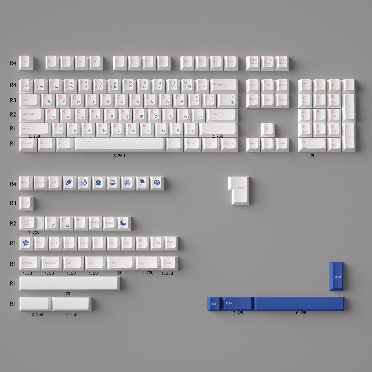Minimalist color keycaps - Diykeycap