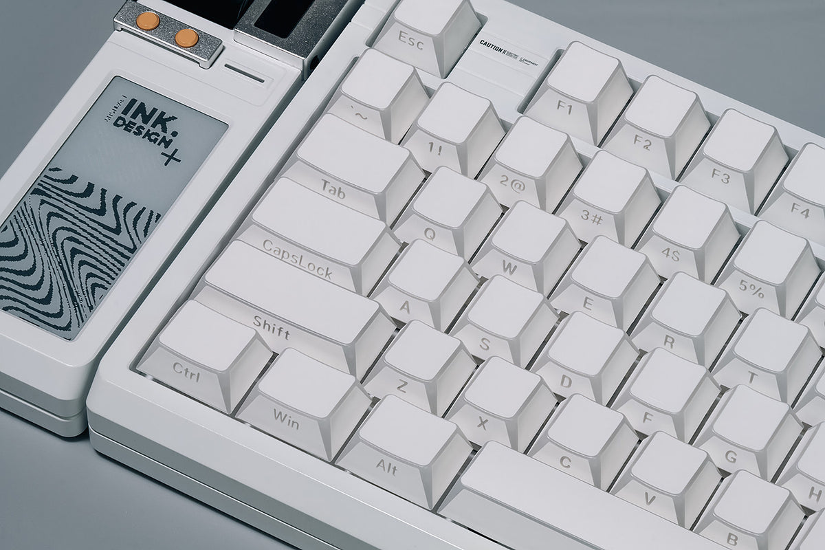 White/Black Reflection keycaps - Diykeycap