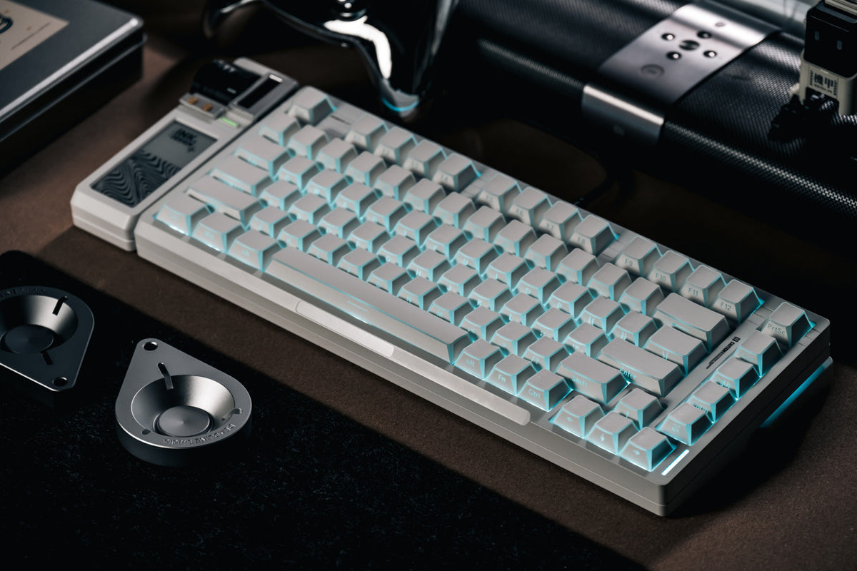 White/Black Reflection keycaps - Diykeycap