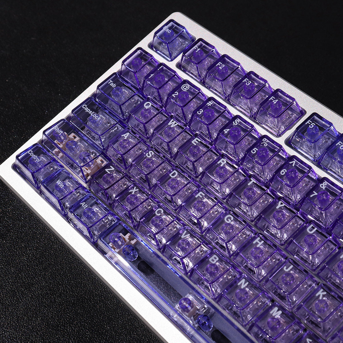 Crystal Purple Translucent Keycaps - Diykeycap