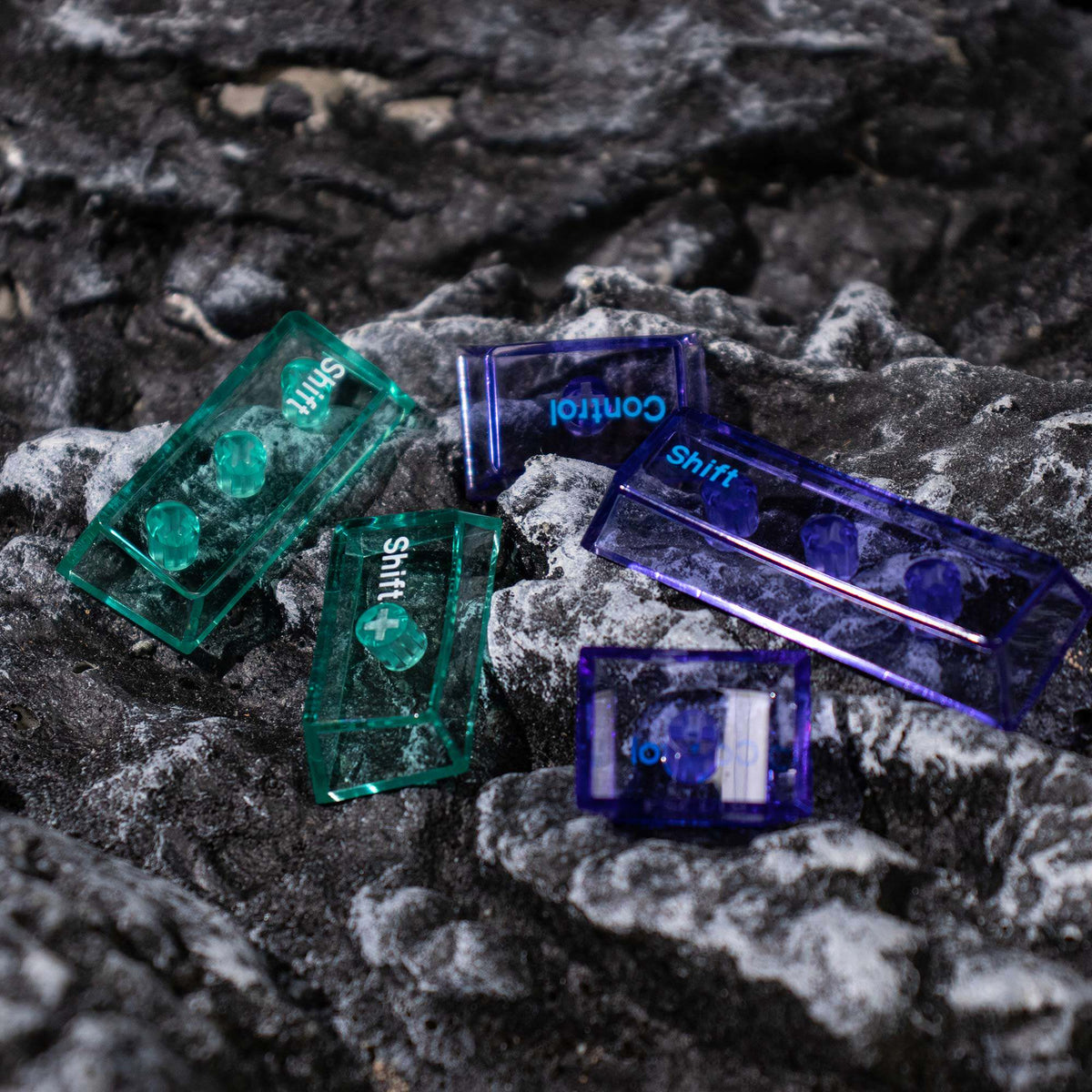 Crystal Purple Translucent Keycaps - Diykeycap