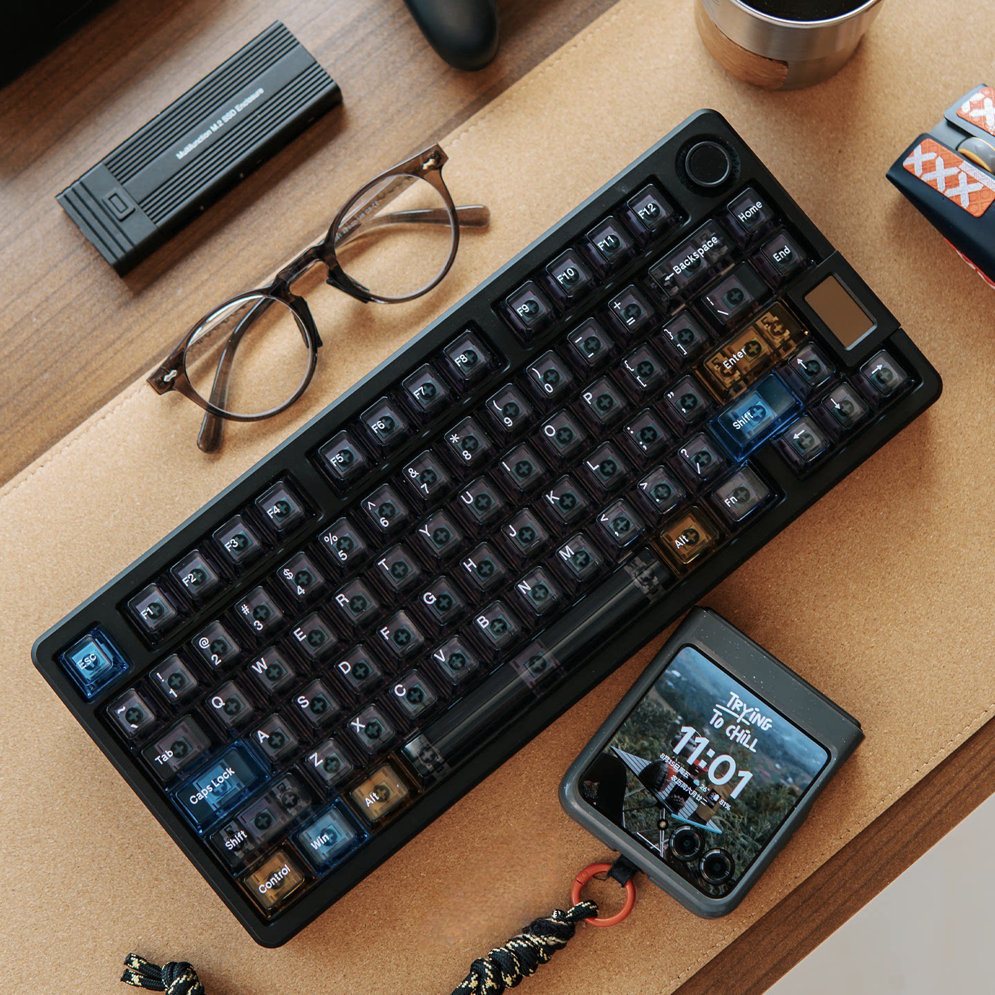 Stellar Clear PC Keycaps - Diykeycap