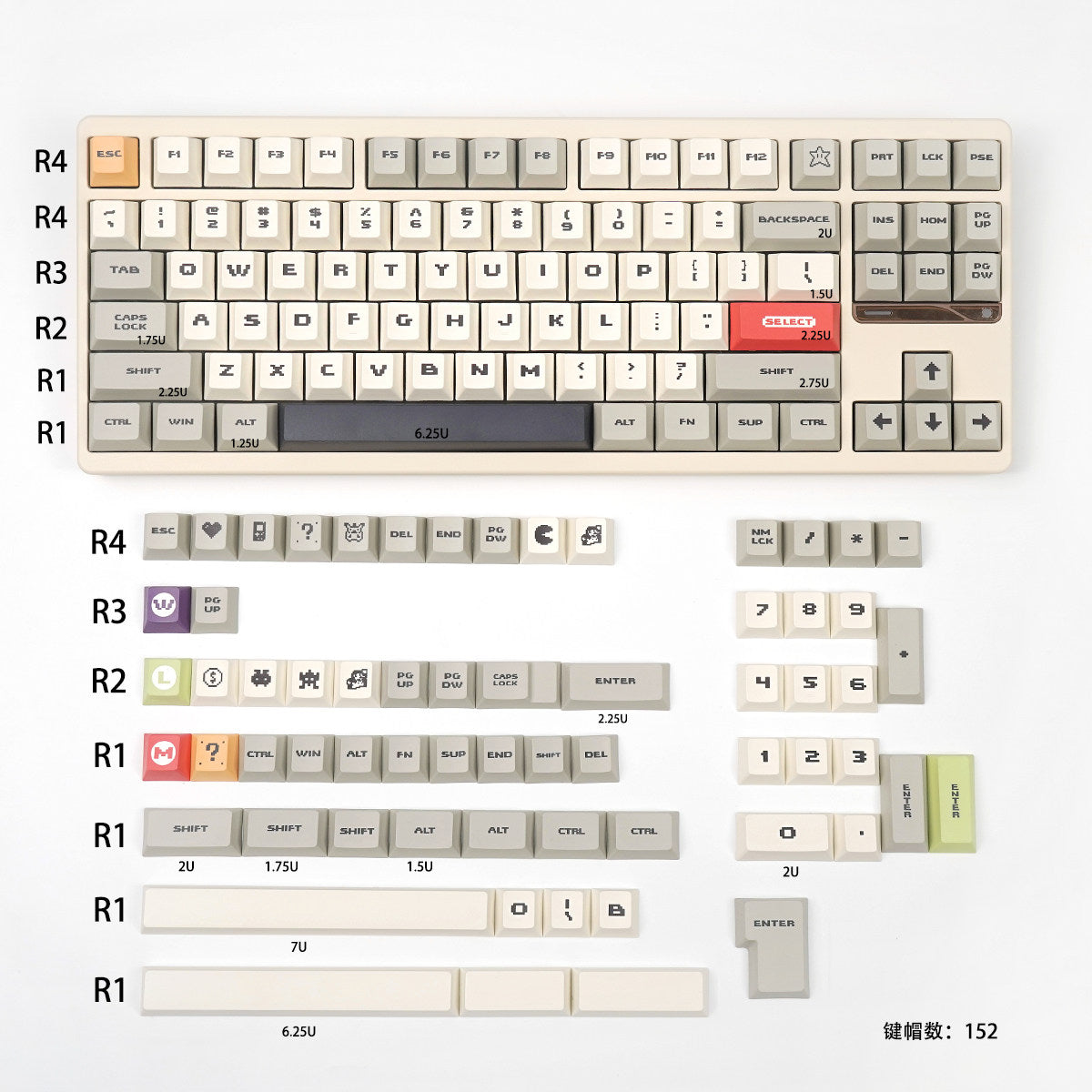 GG Peripherals Super Mario keycaps - Diykeycap