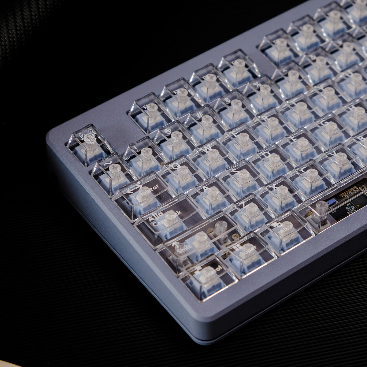 White Translucent PBT keycaps - Diykeycap
