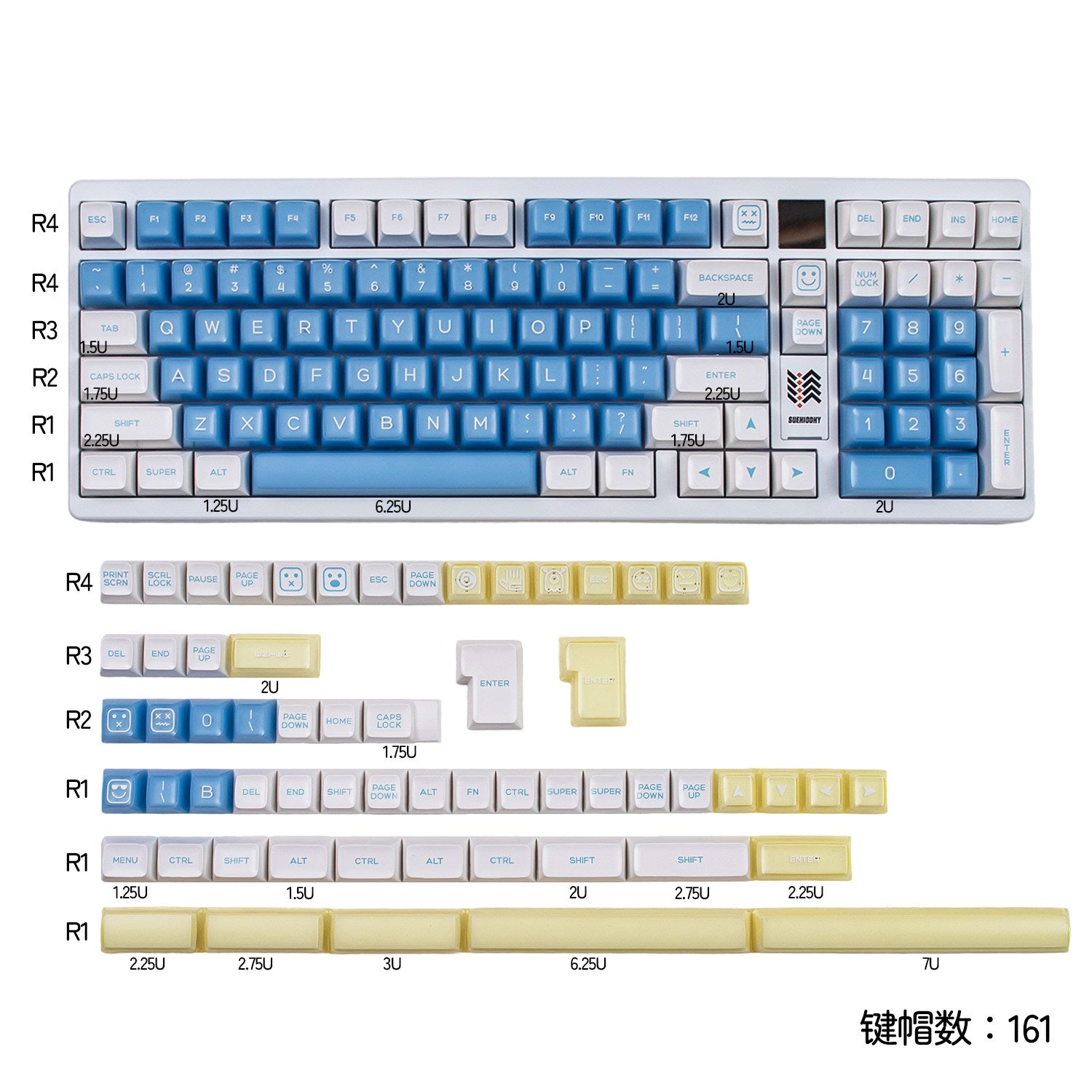 SA Sea Salt Ice Cream keycaps - Diykeycap