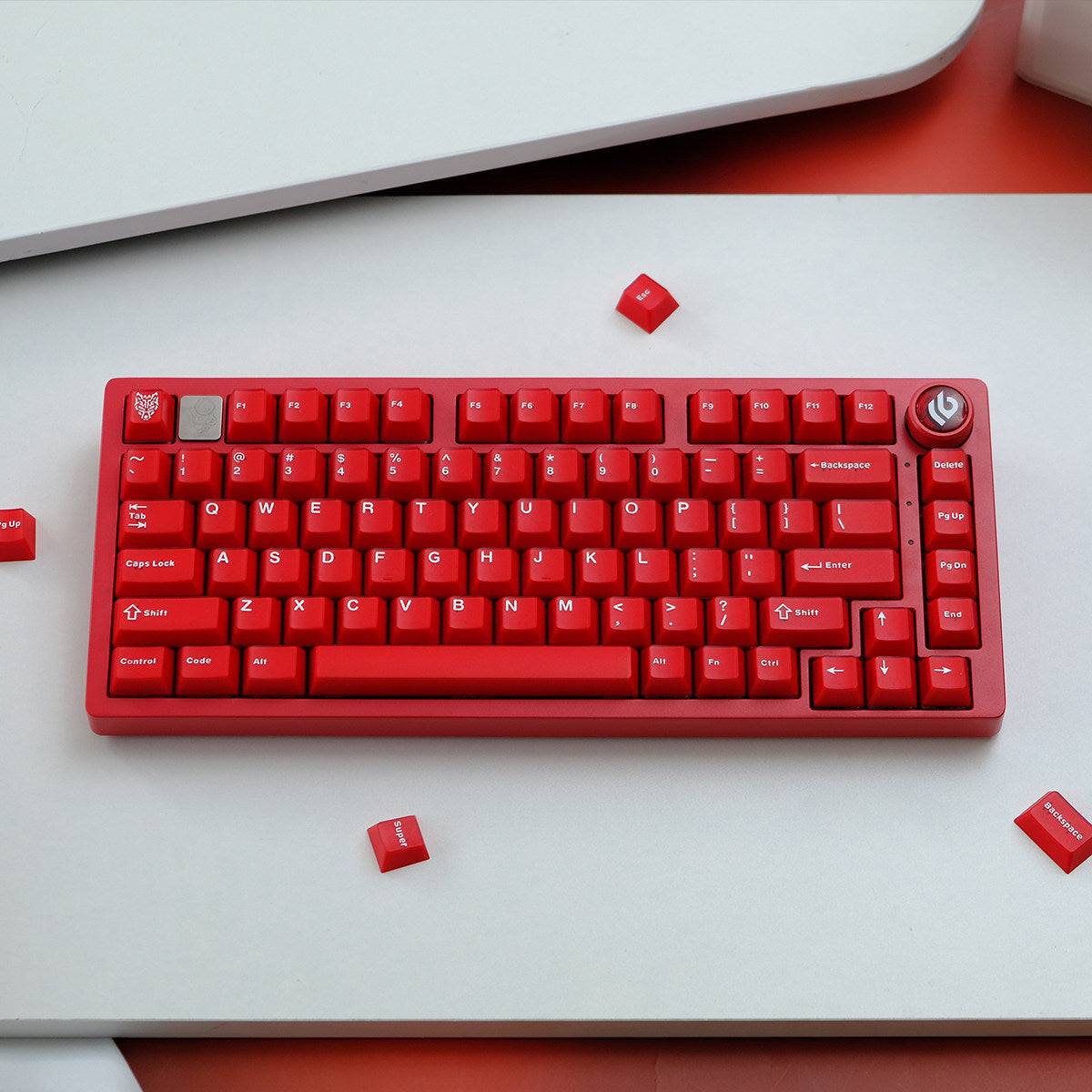 Ruby Red Semi-Transparent Keycaps - Diykeycap