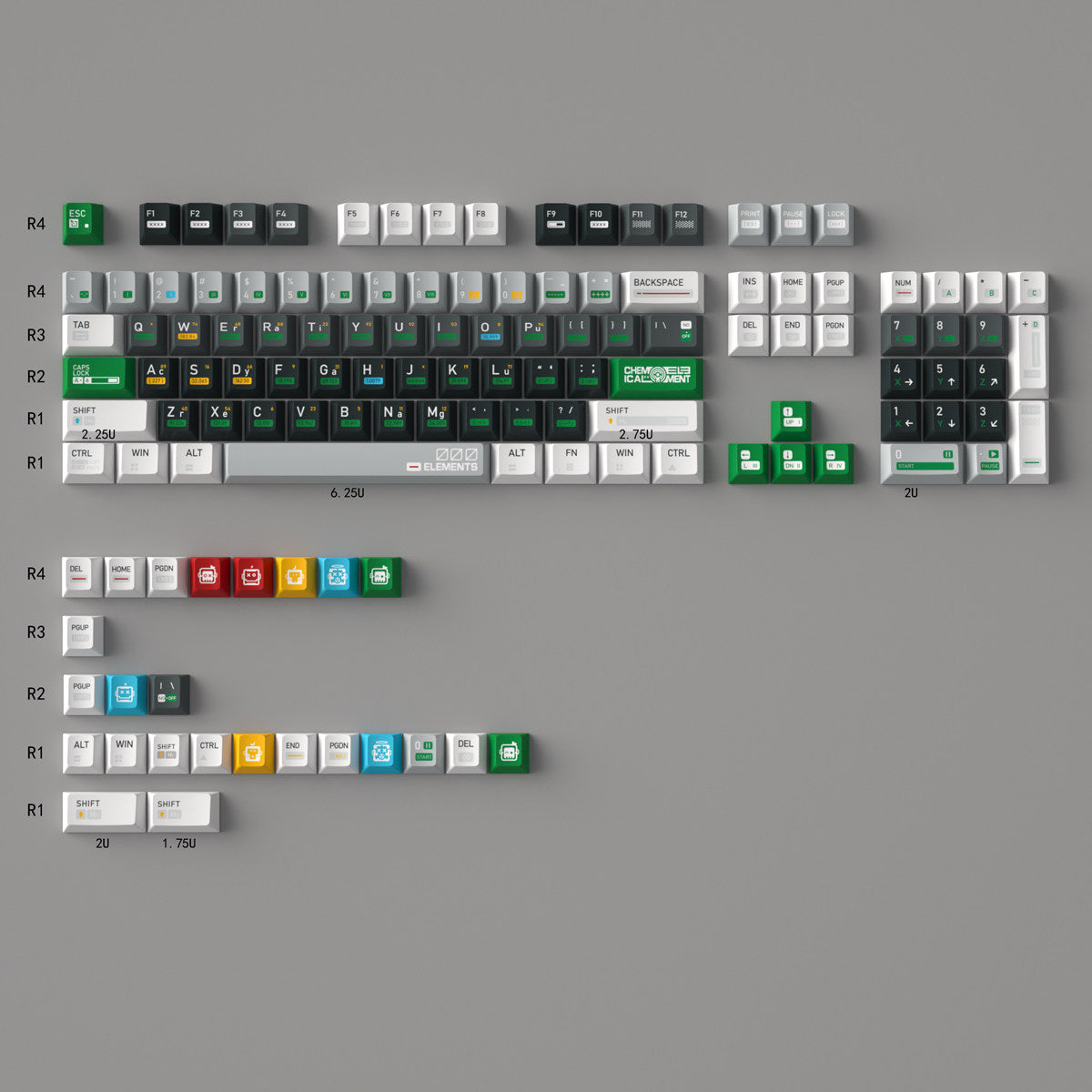 Aifei Chemical 003 Full Set Keycaps - Diykeycap