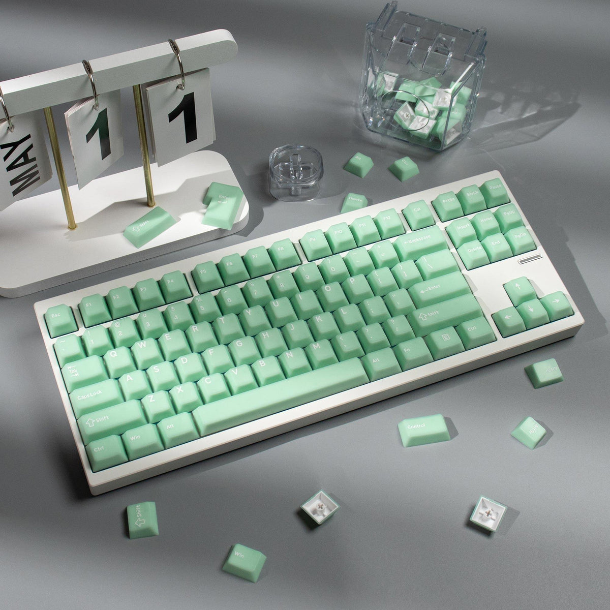 White Jade / Celadon Jade keycaps - Diykeycap