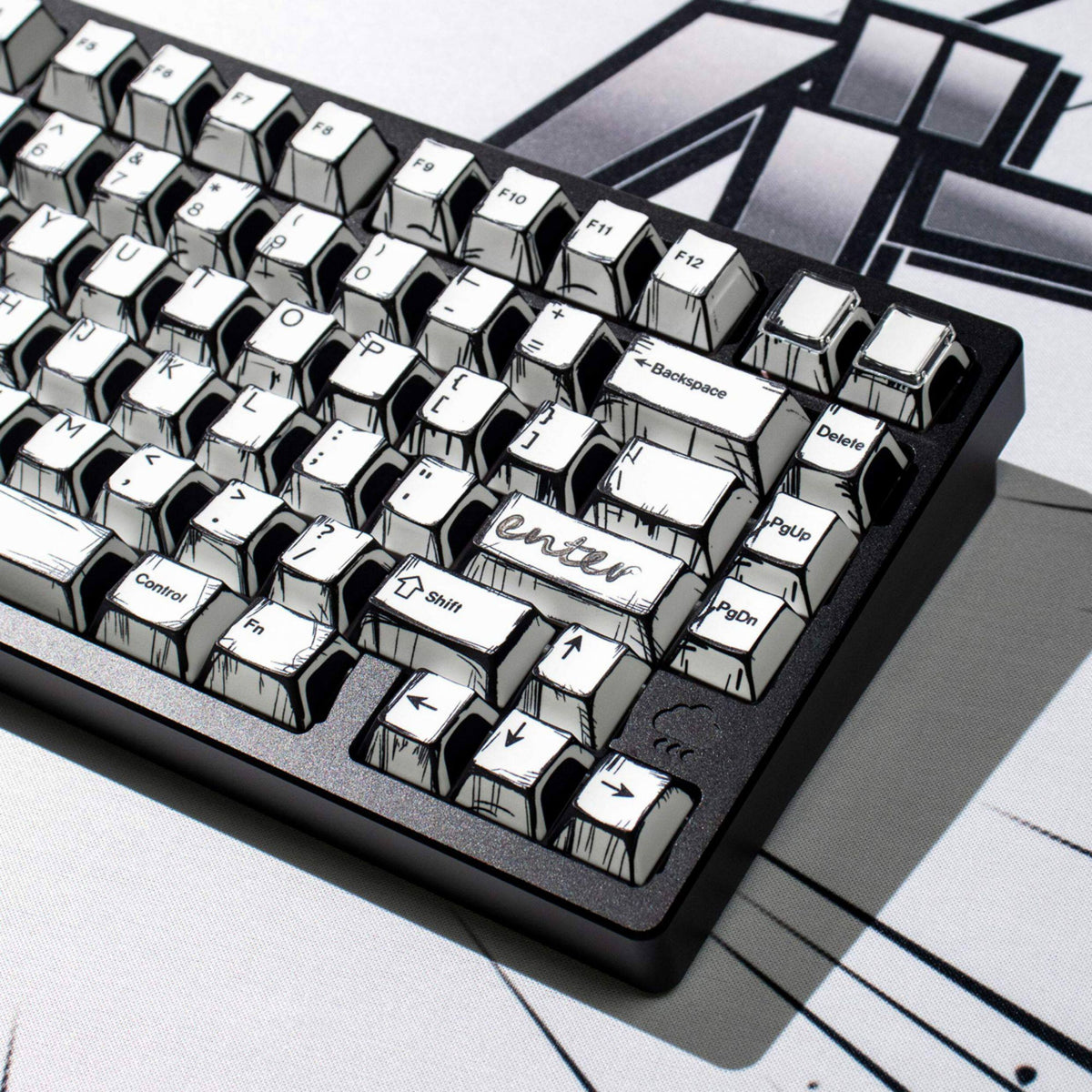 Comic White keycaps - Diykeycap