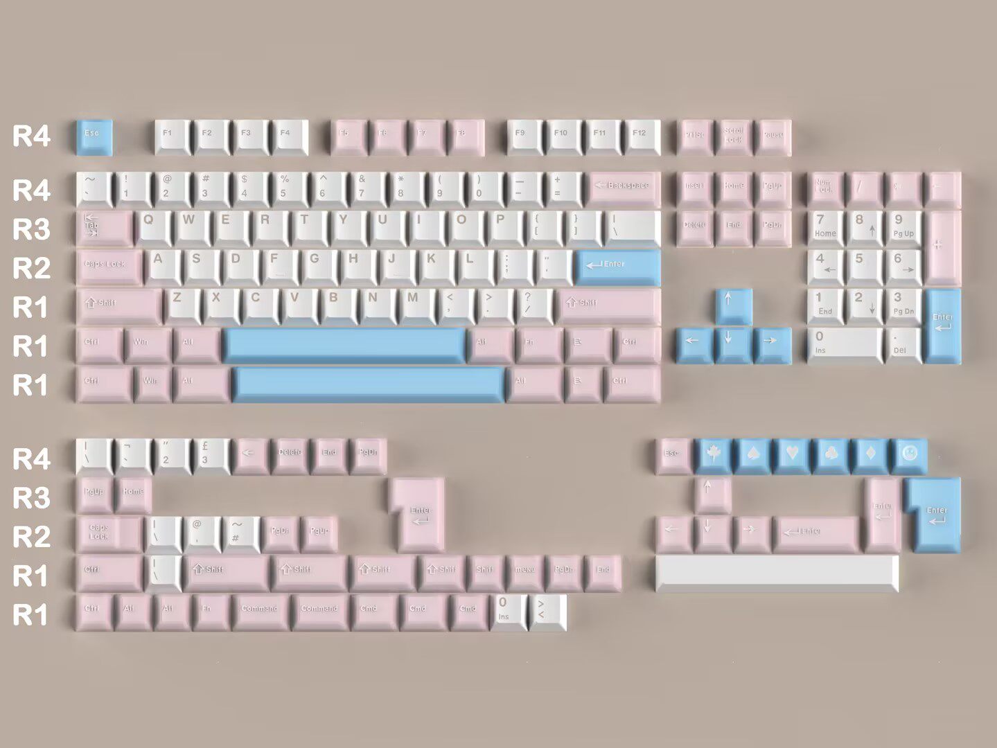 White Peach Oolong keycaps - Diykeycap