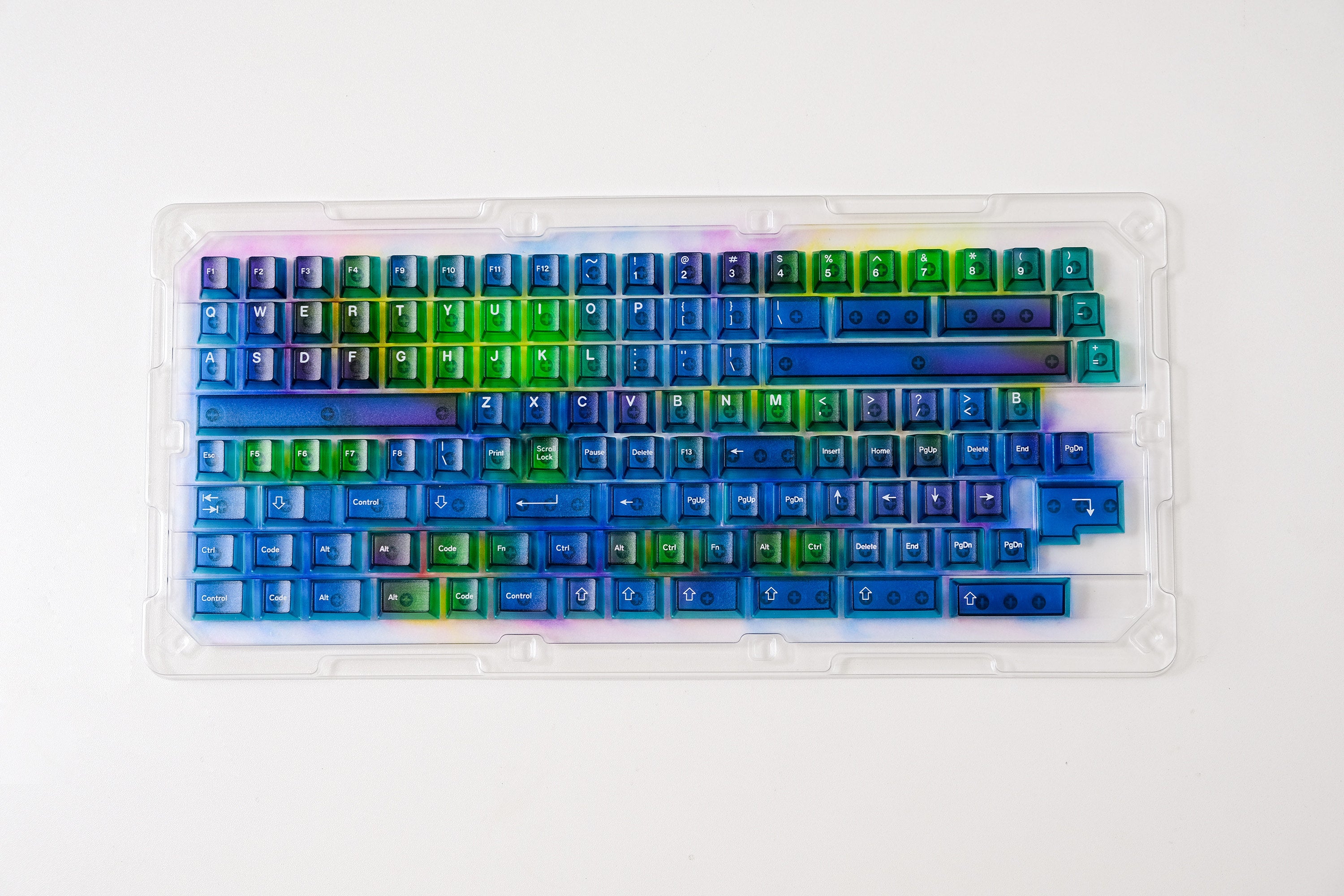 Pastel Blue Ombre Translucent keycaps - Diykeycap