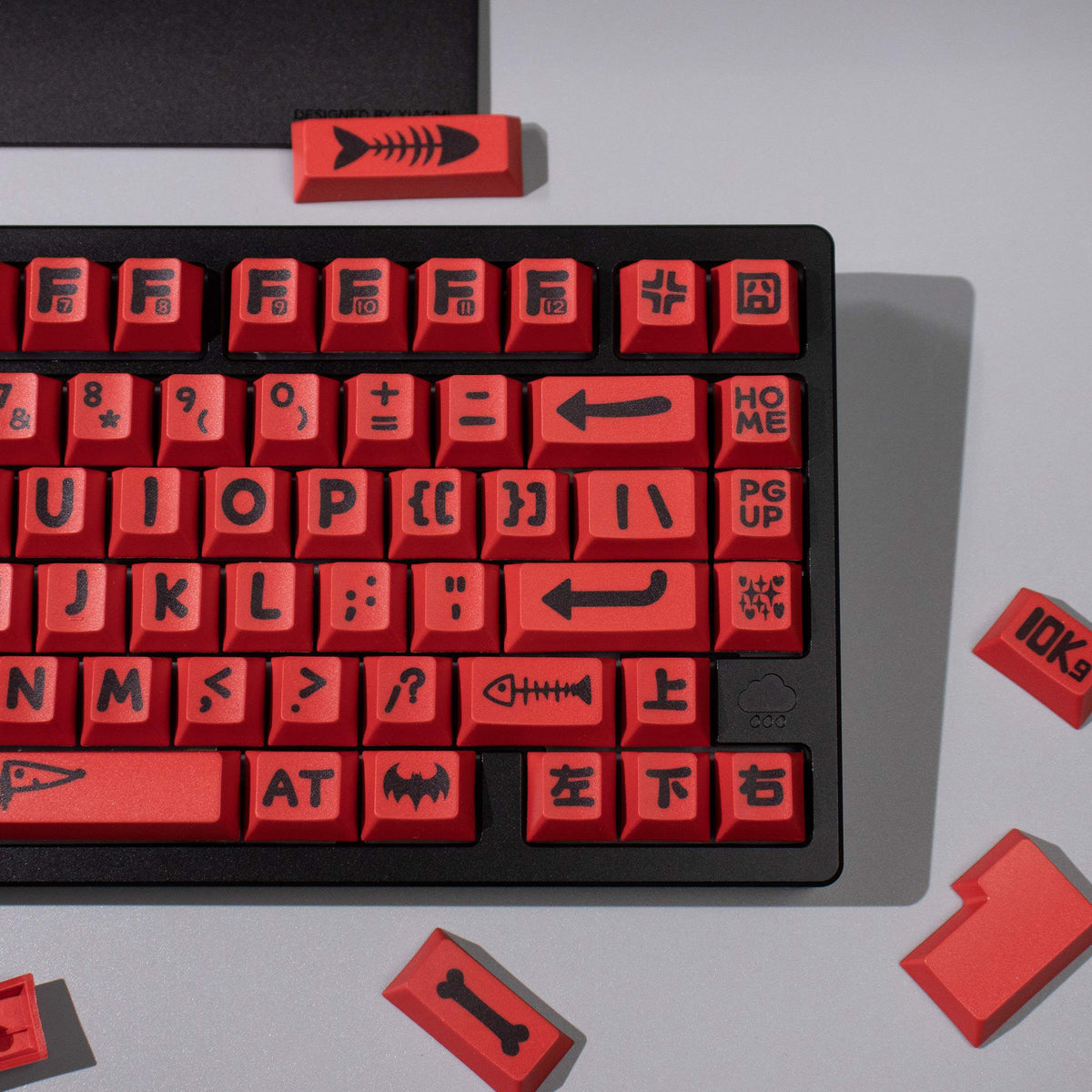 Party Animals Theme Large Font Keycaps - Diykeycap