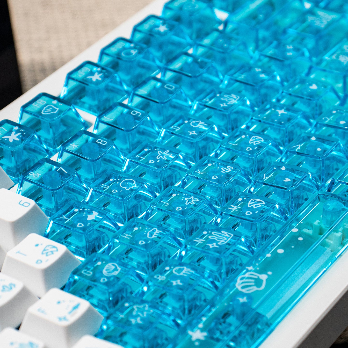 Glacial Abyss PBT keycaps - Diykeycap