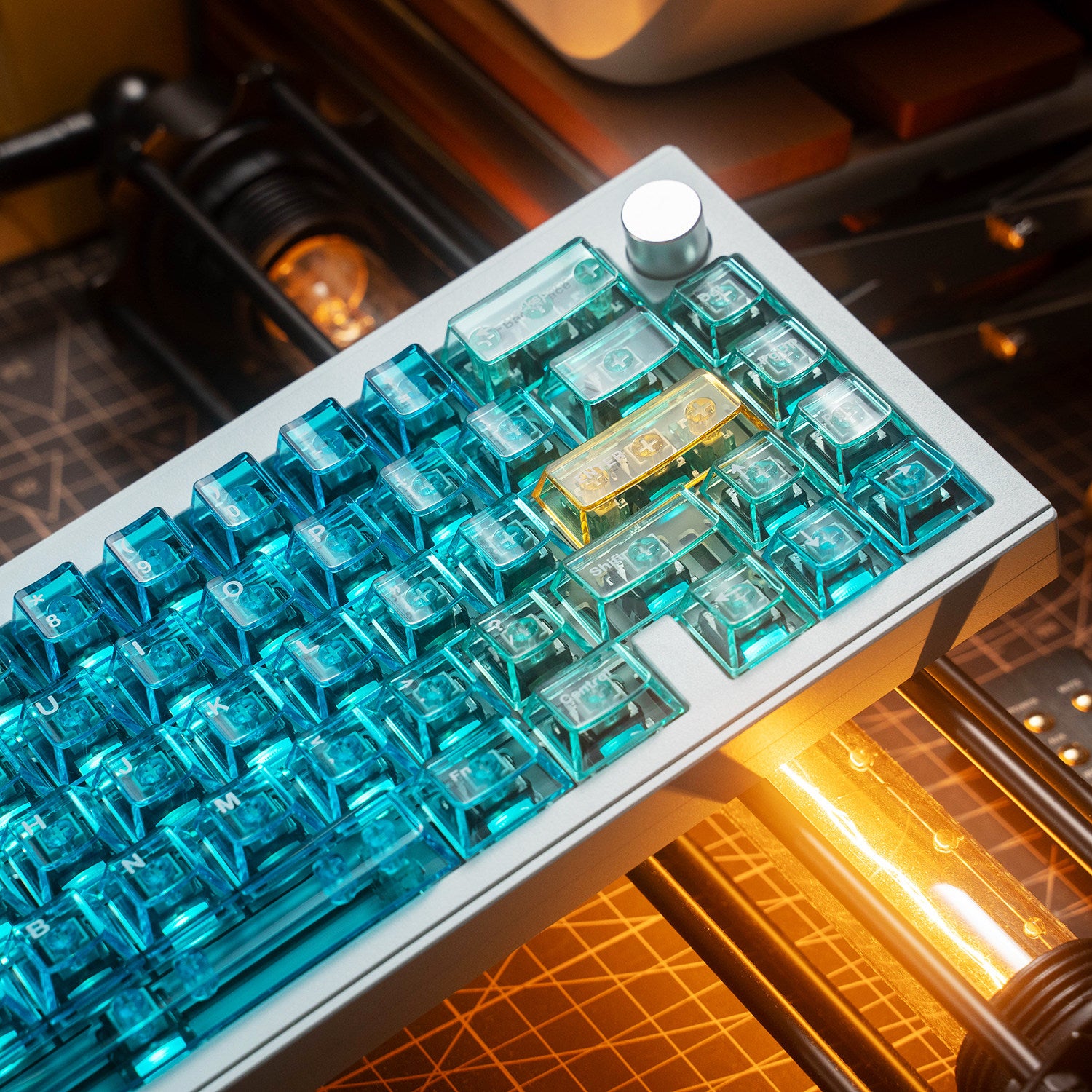 Hawaii Gradient Blue Translucent Complete Set - Diykeycap