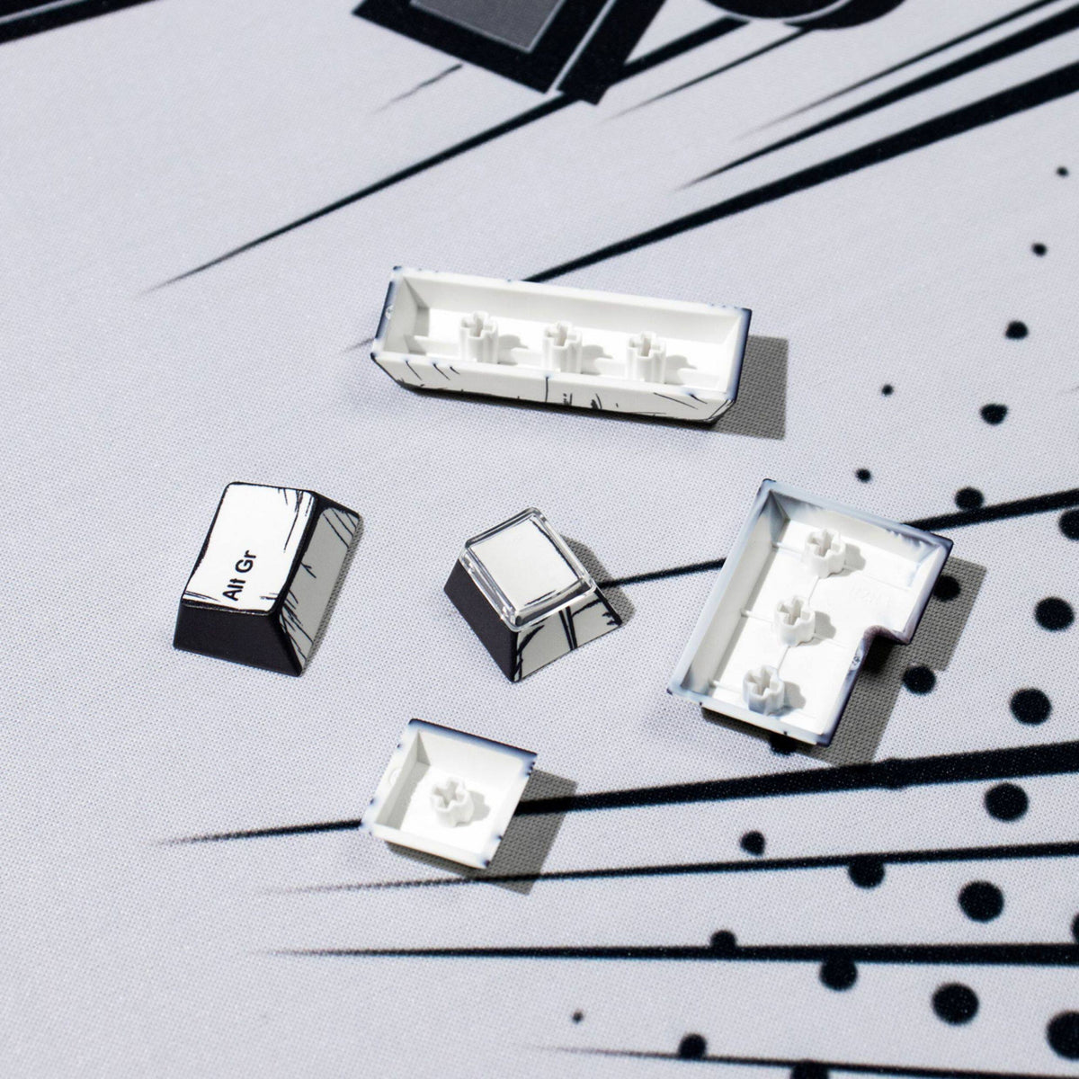 Comic White keycaps - Diykeycap