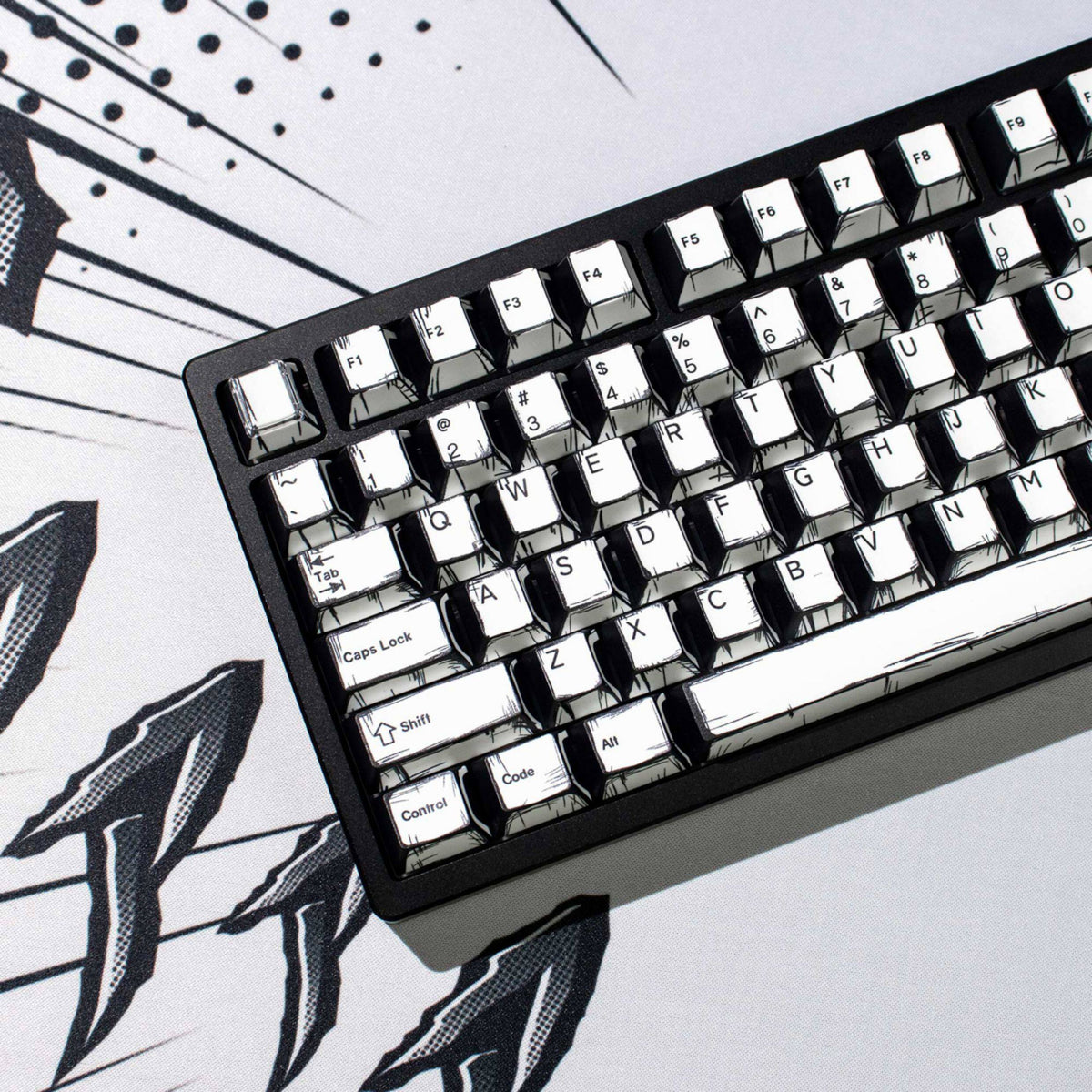 Comic White keycaps - Diykeycap