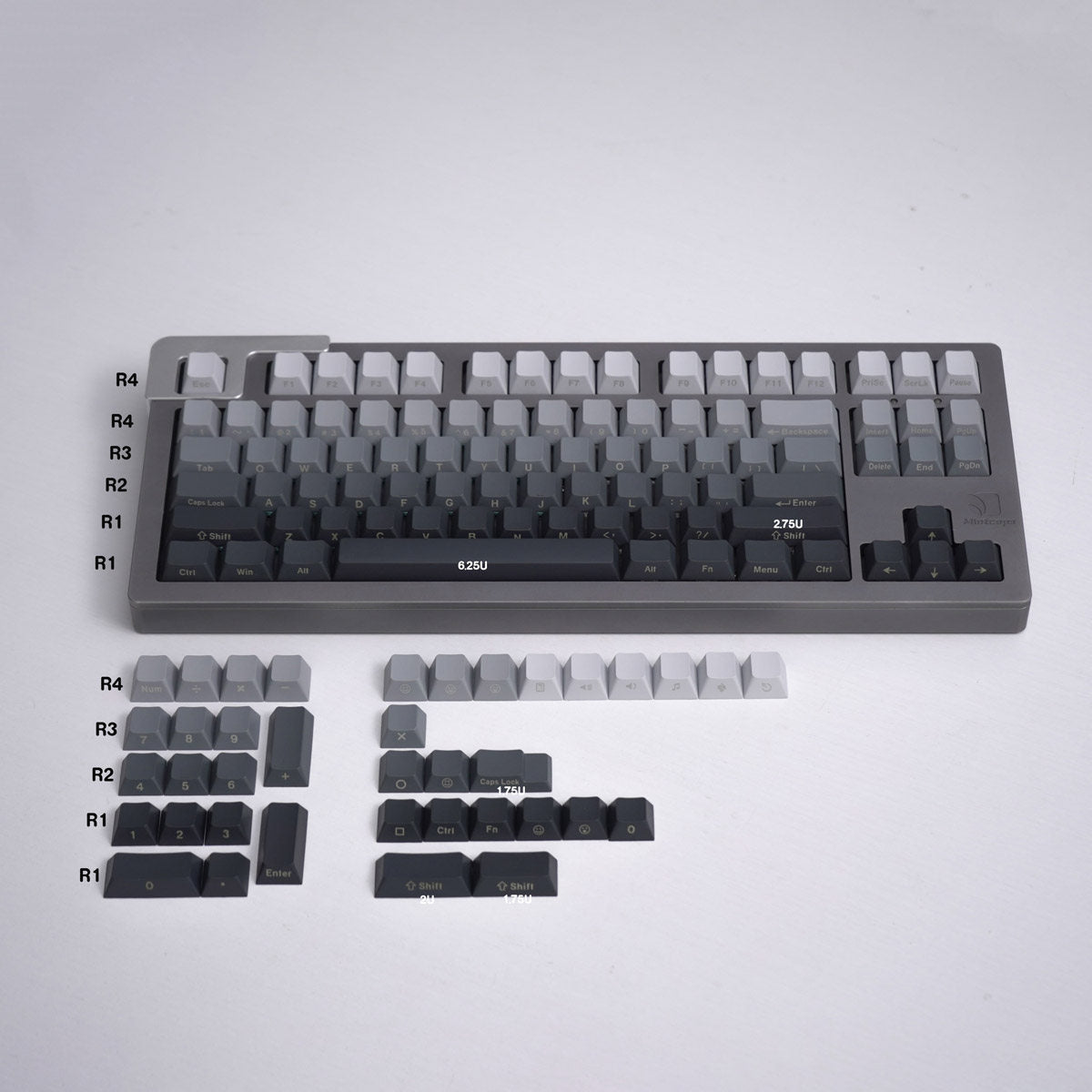 Black Grey Gradient keycaps - Diykeycap