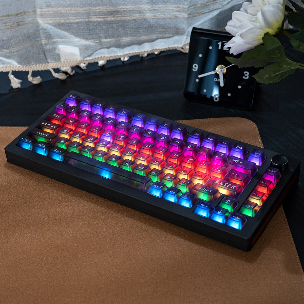 Starfire Gradient Frosted Translucent keycaps - Diykeycap
