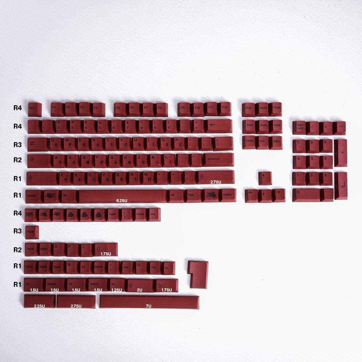 Black Characters Blood Sacrifice Keycaps - Diykeycap