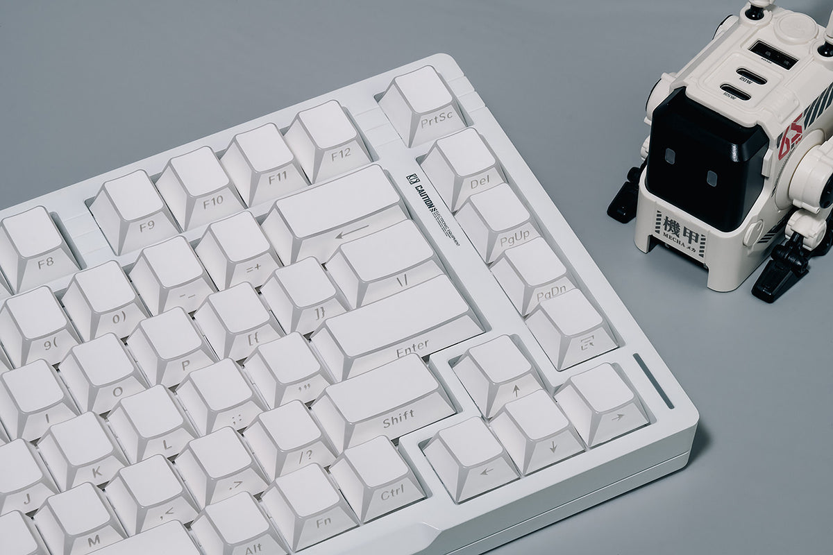 White/Black Reflection keycaps - Diykeycap