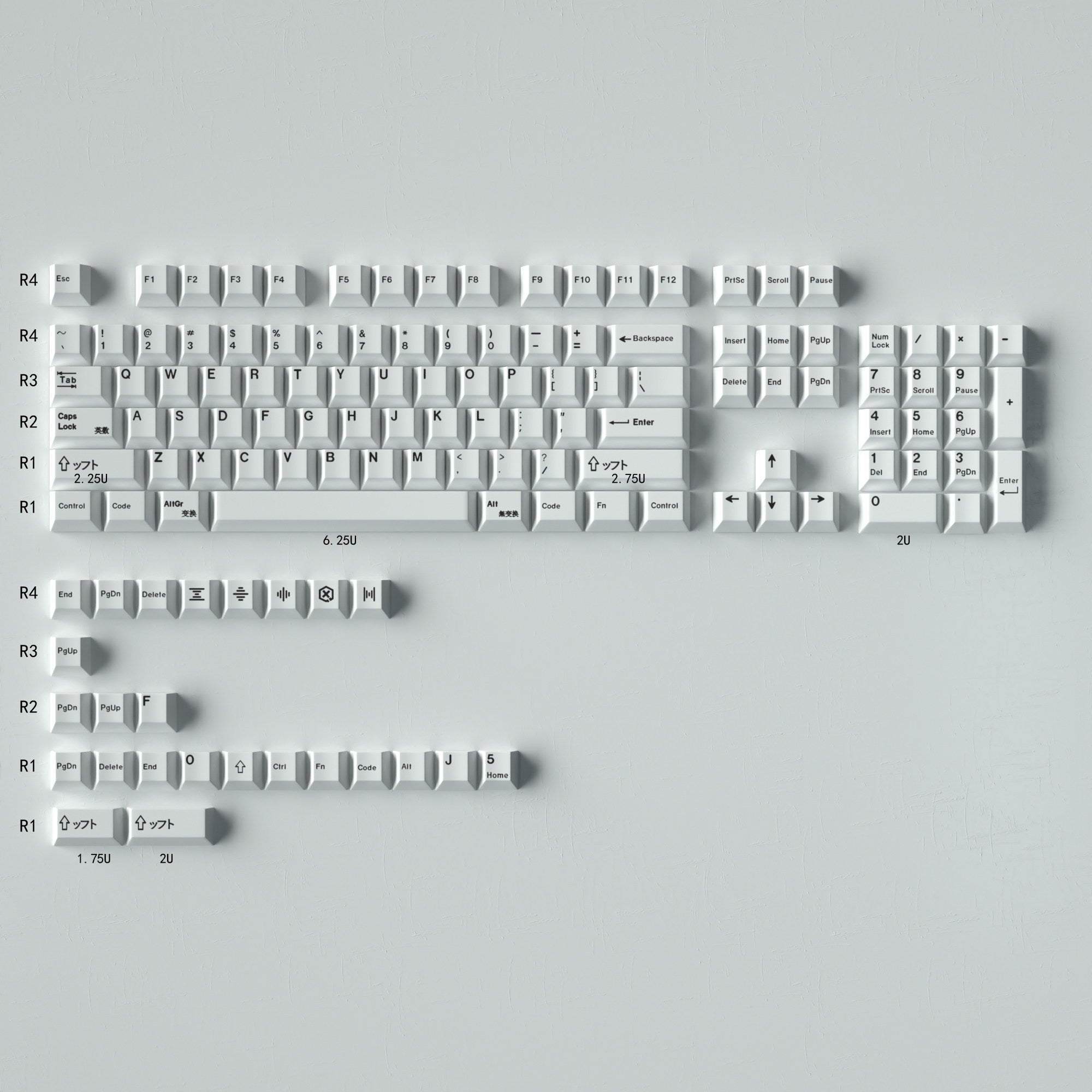 Minimalist color keycaps - Diykeycap