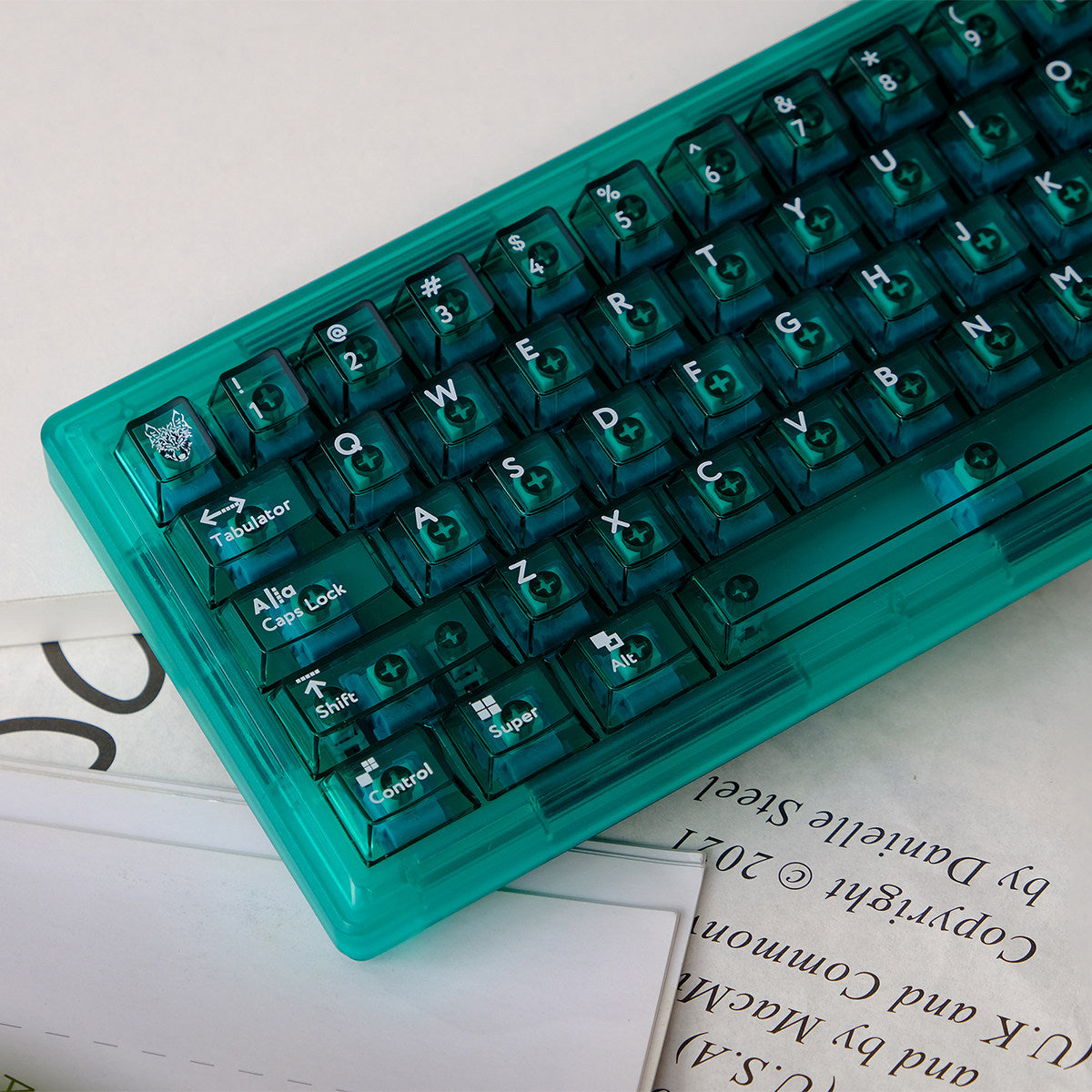 Green Transparent PBT keycaps