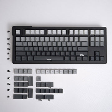 Black Grey Gradient keycaps - Diykeycap
