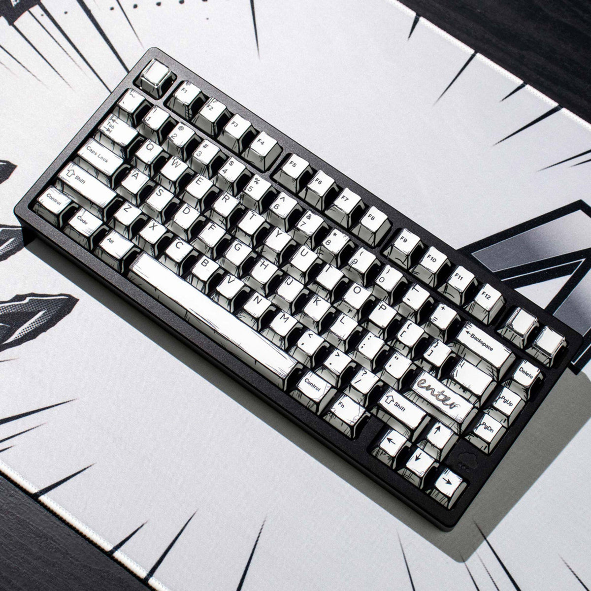 Comic White keycaps - Diykeycap